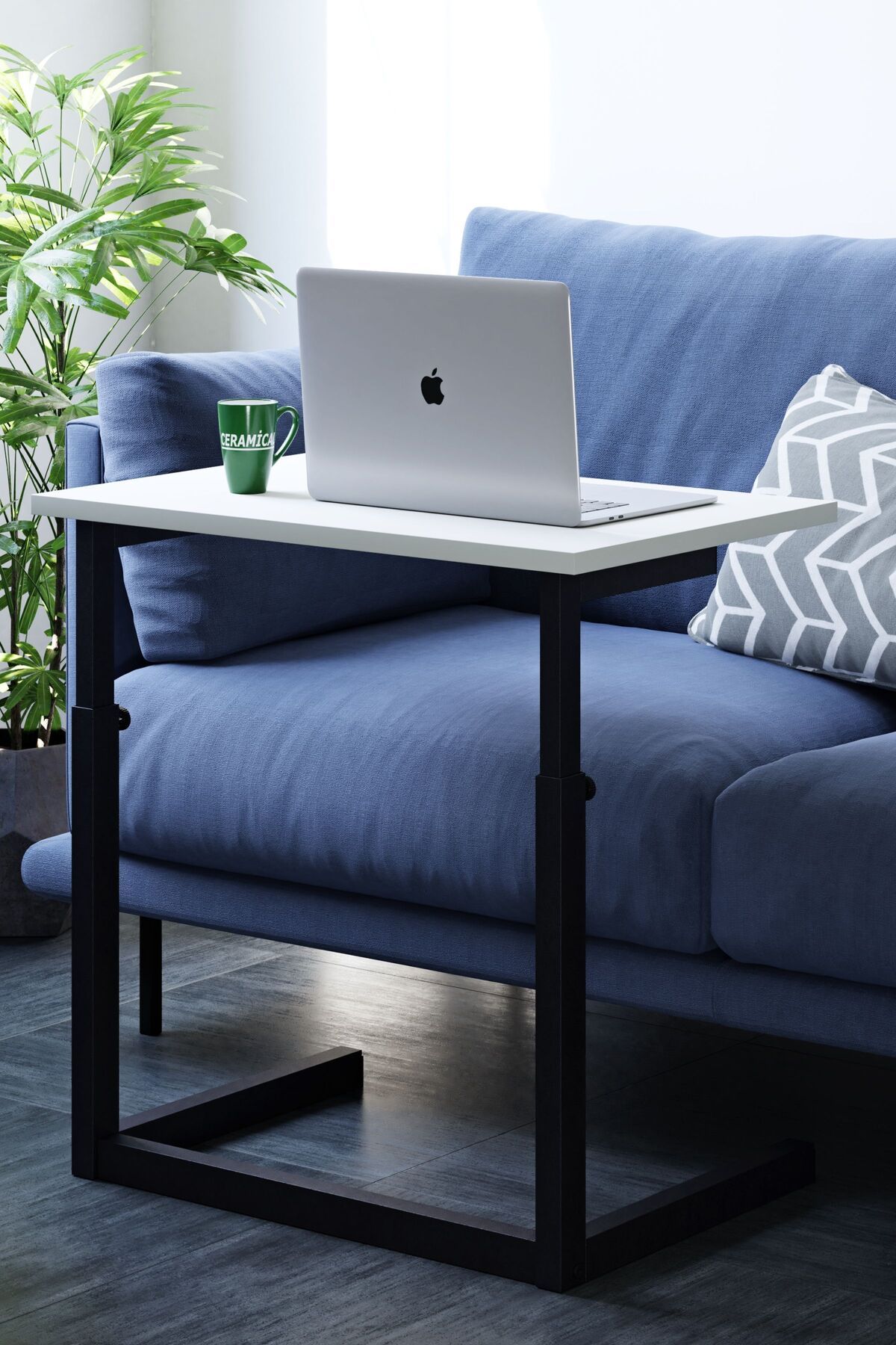 Spa Yükseklik Ayarlı Laptop Sehpası - Beyaz