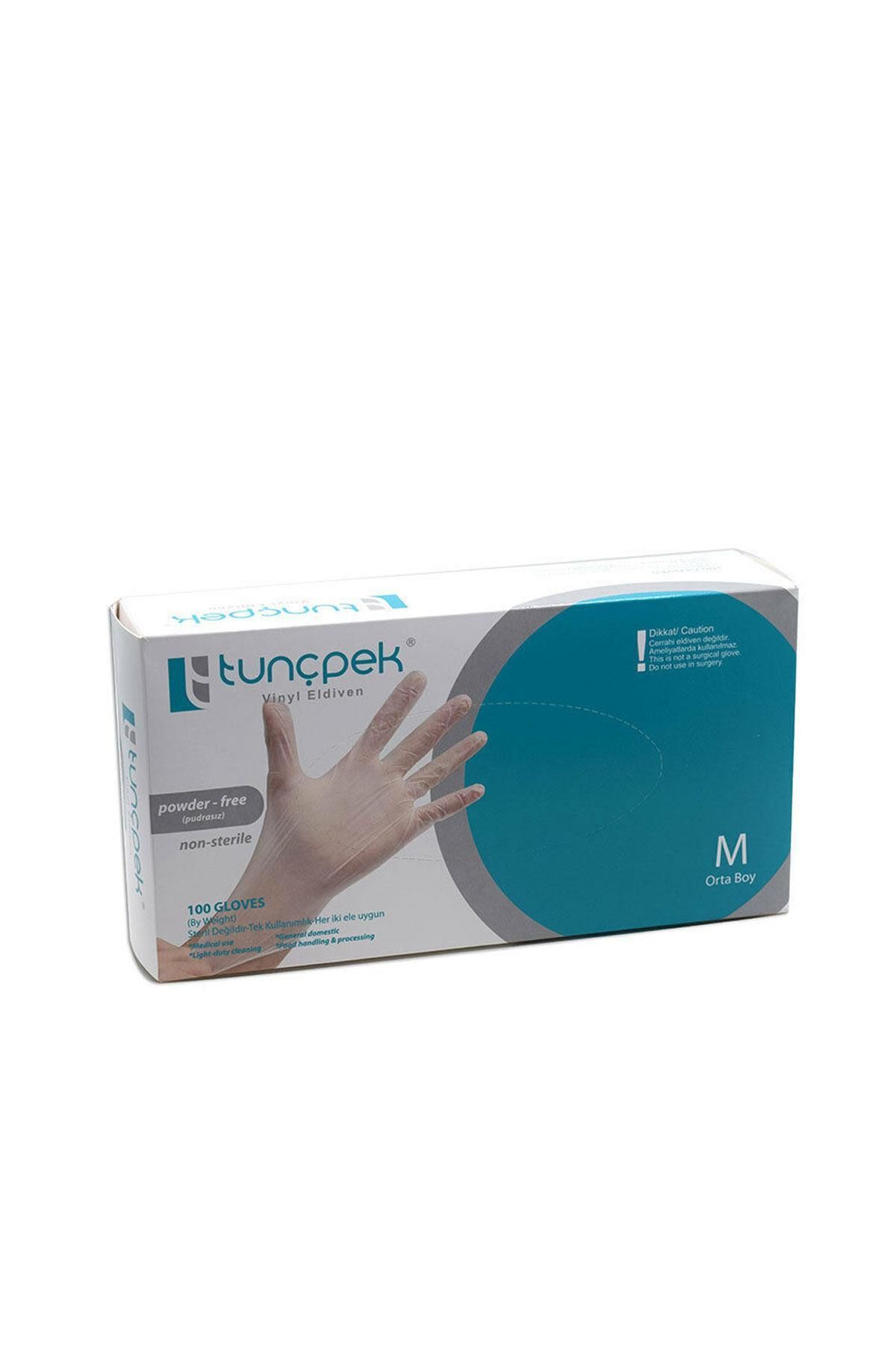 Pudrasız Vinyl Eldiven M - Beyaz