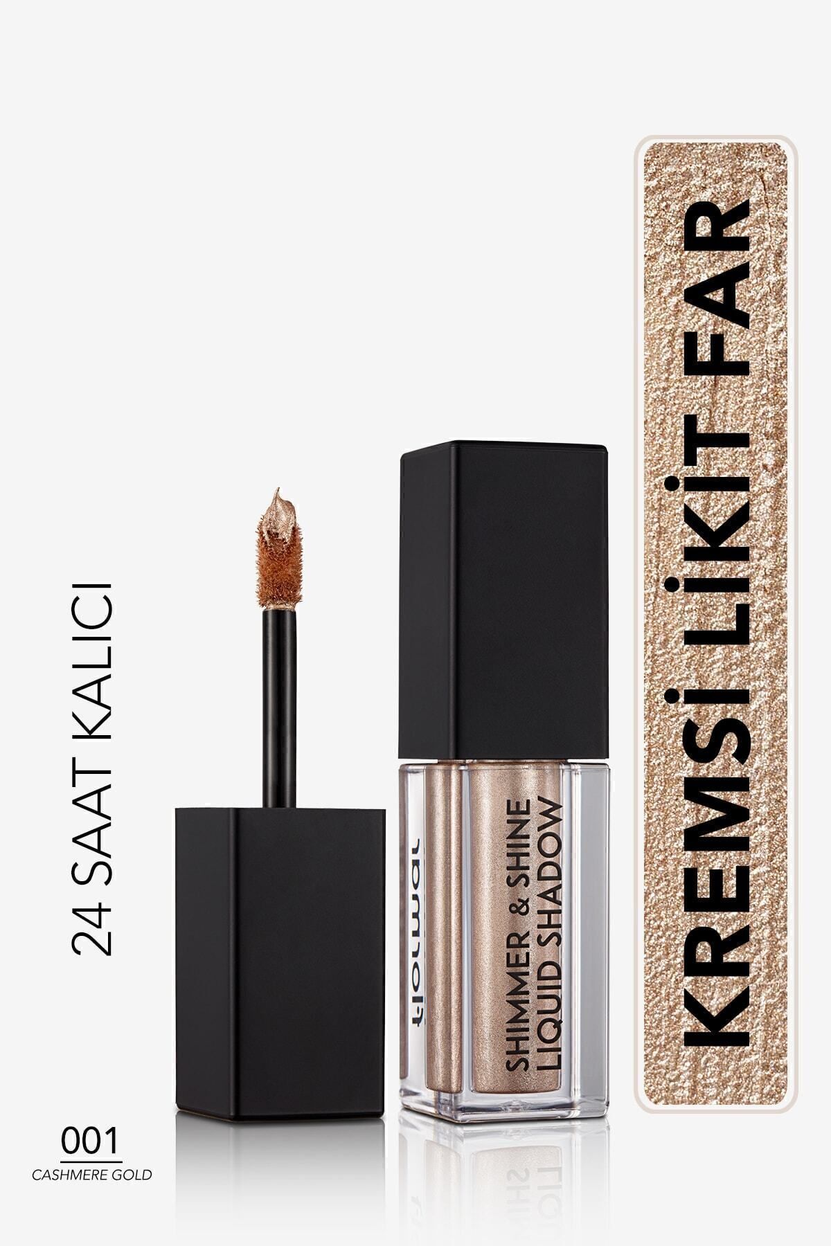 Metalik Likit Göz Farı (ALTIN) - Shimmer & Shine Liquid Shadow - 001 Cashmere Gold - 8682536002592