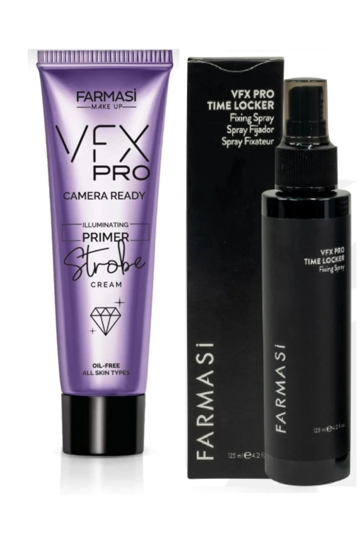 Makyaj Sabitleyici 115 ml Vfx Pro Işıltılı Makyaj Bazı 25 ml 2 Li Paket