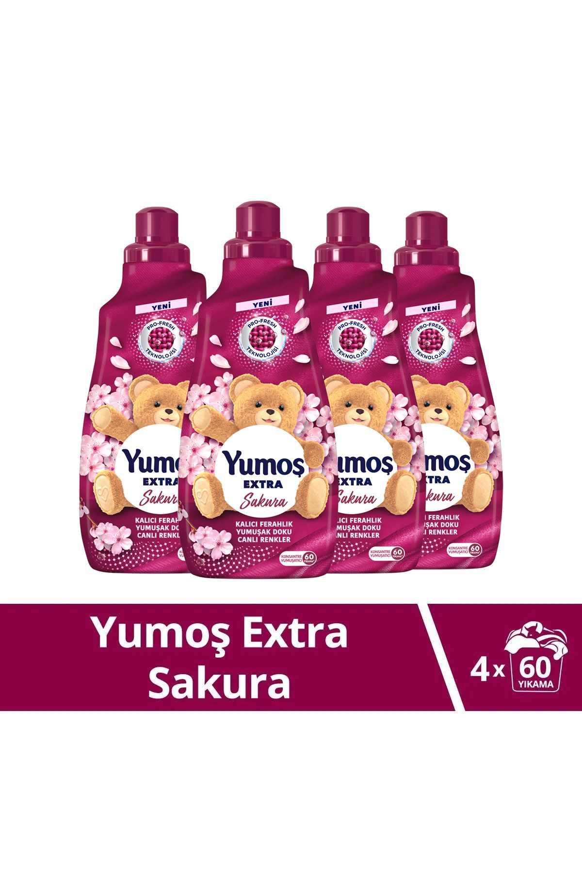 Extra Çamaşır Yumuşatıcı Sakura 1440 ml X4