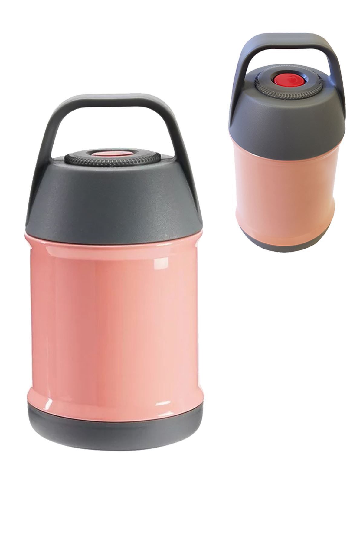 Pembe 304 Çelik 450 ml Vakumlu Bebek Mama Saklama Termosu Mug Cin297pm