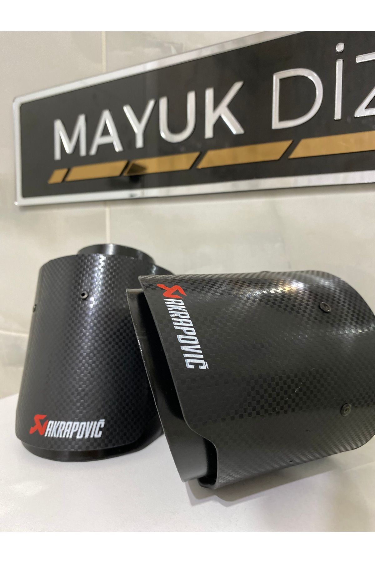 100 Mm Tekli Içi Siyah Tek Çıkış Egzoz Ucu Akrapoviç 1 Adet -- Mayuk Dizayn --