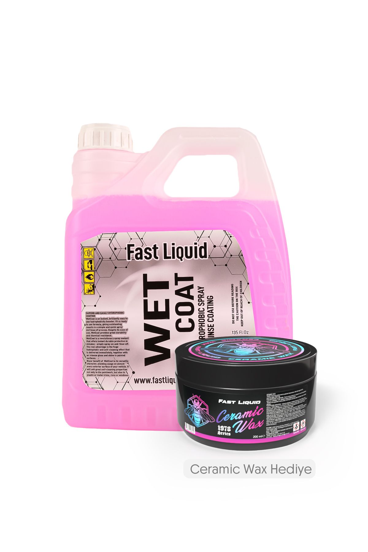 Hızlı Cila , Wax , Boya Koruma , Islak Cila Seramik Katkılı Wet Coat 4 Lt Yıkama Sonrası Kullanım