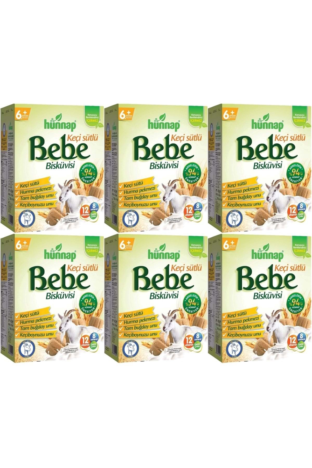 Bebe Bisküvisi Keçi Sütlü 400gr 6 Lı Set (TOPLAM 2400GR)