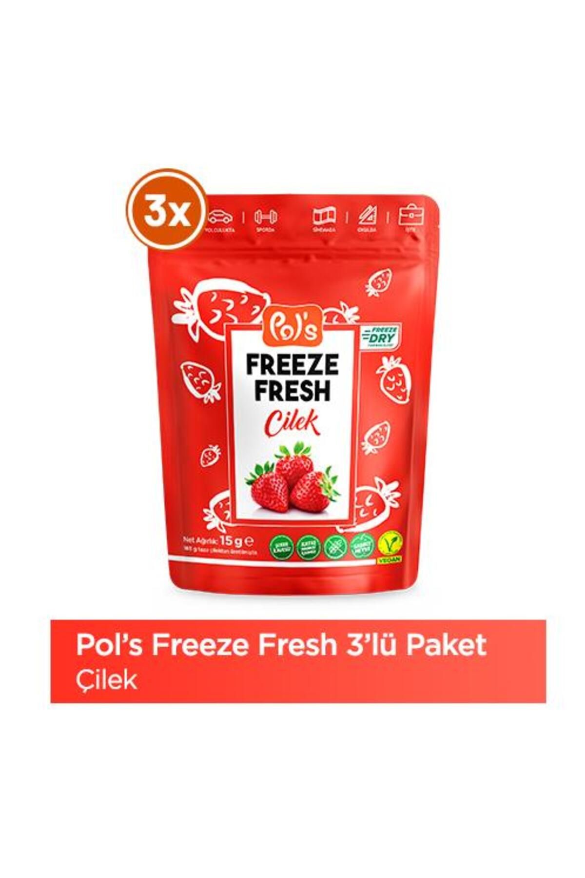 Freeze Fresh Çilek 15 G X 3 Adet Dondurularak Kurutulmuş Meyve