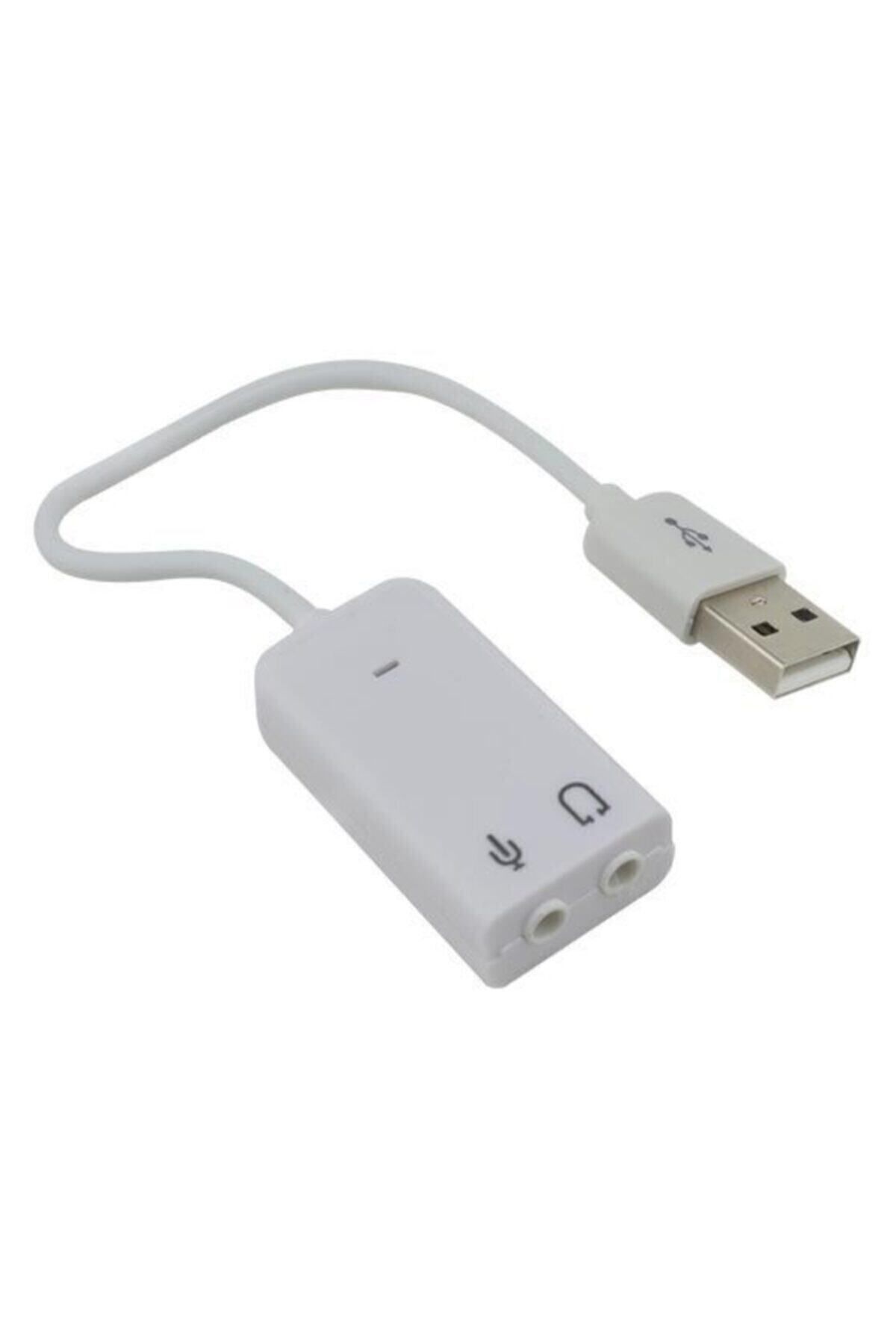Usb Kablolu 7.1 Destekli Beyaz Ses Kartı