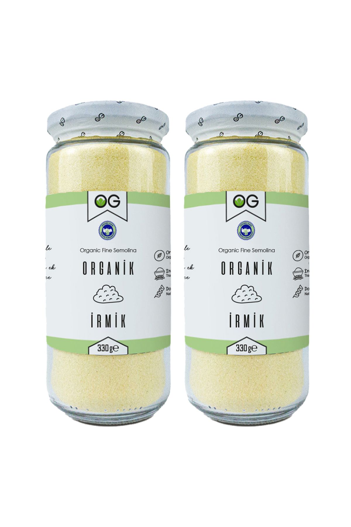 2'li Organik İrmik 330 Gr