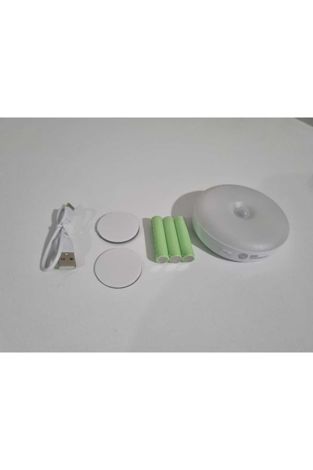 L2025 16 Led 3 Renkli 900mah Şarjlı, Ister Hareket Sensörlü, Ister Sürekli Type-c Led Işık Lamba