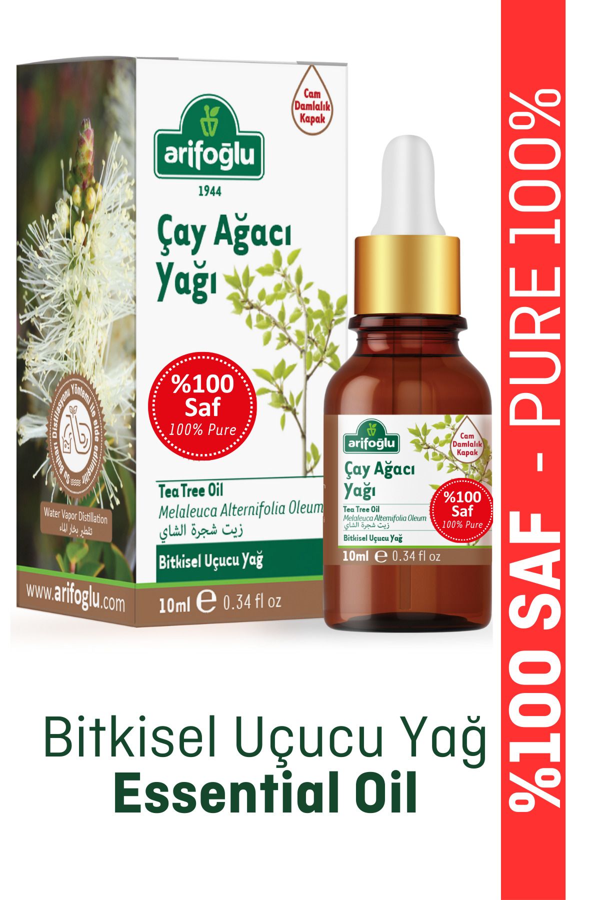 Çay Ağacı Yağı 10ml %100 Saf ve Doğal Tea Tree Essential Oil