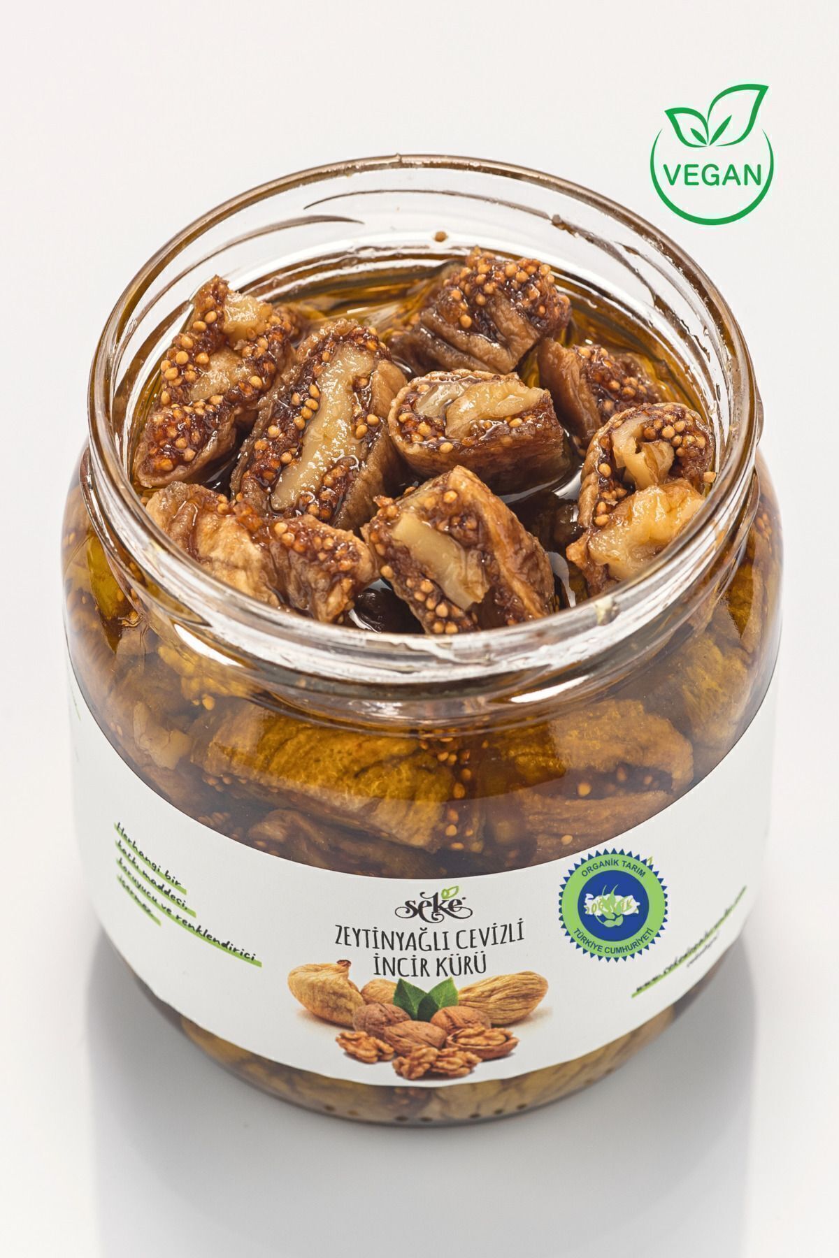 Organik Sertifikalı Cevizli Zeytinyağlı Kuru Incir Kürü Net 450 gr