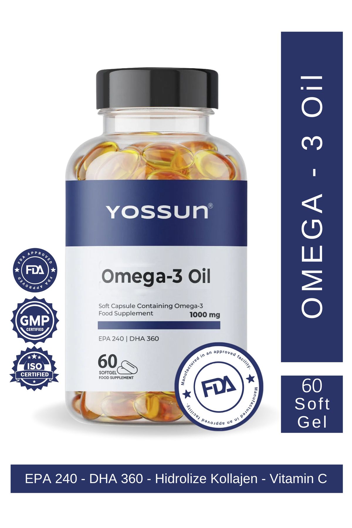 Omega-3 içeren Yumuşak Kapsül Takviye Edici Gıda