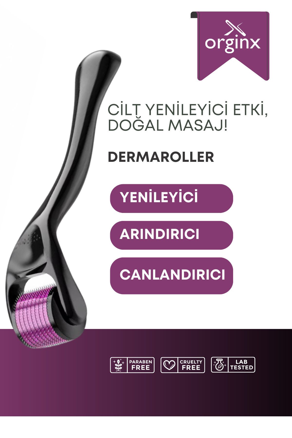 Titanyum Uçlu 540 Iğneli Derma Roller 0,5 Mm Iğne Cilt Yüz Vücut Yenileme Masaj Aleti