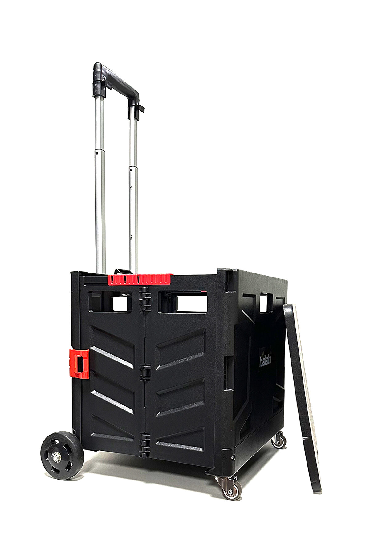 Katlanabilir Yükseklik Ayarlı Paket Market Taşıma Arabası Açık Yeşil