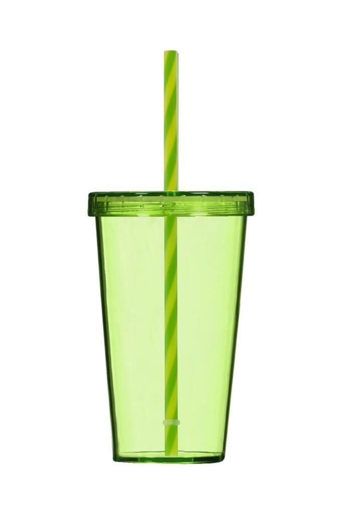 660 Cc Pipetli Bardak Yeşil Renk