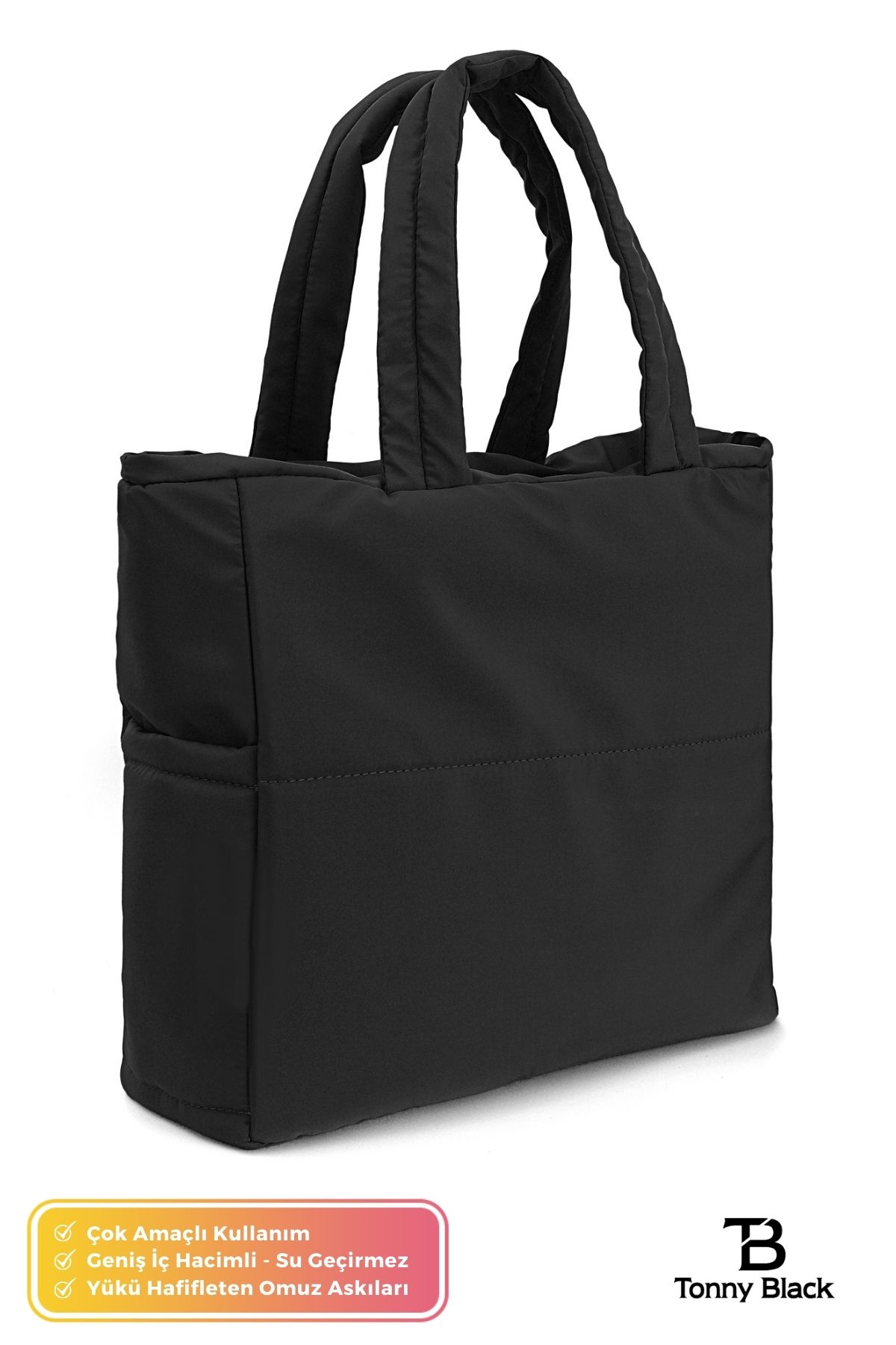 Orijinal Geniş Hacimli Su Geçirmez Puf Şişme Shopper Okul Spor İş İçin Büyük Boy Omuz Ve Kol Çantası