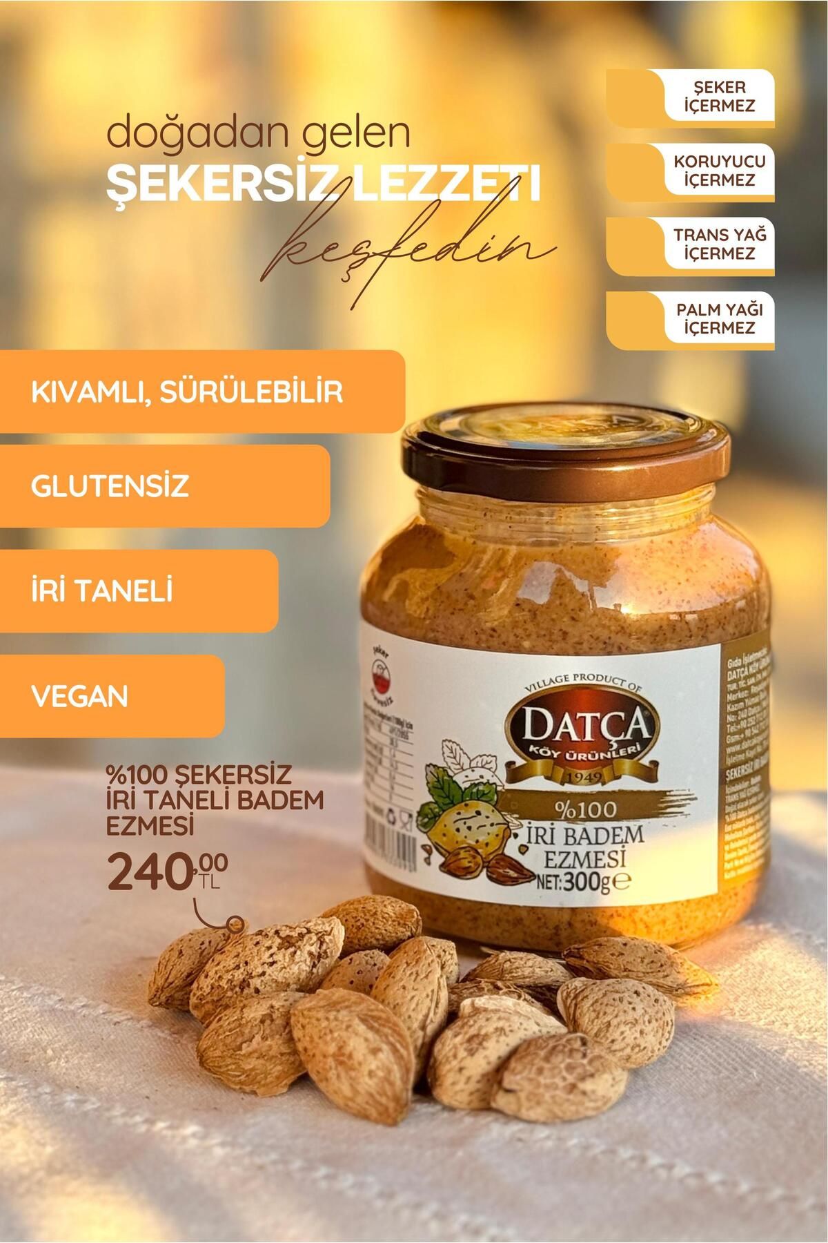Iri Badem Ezmesi (%100) 300 Gr