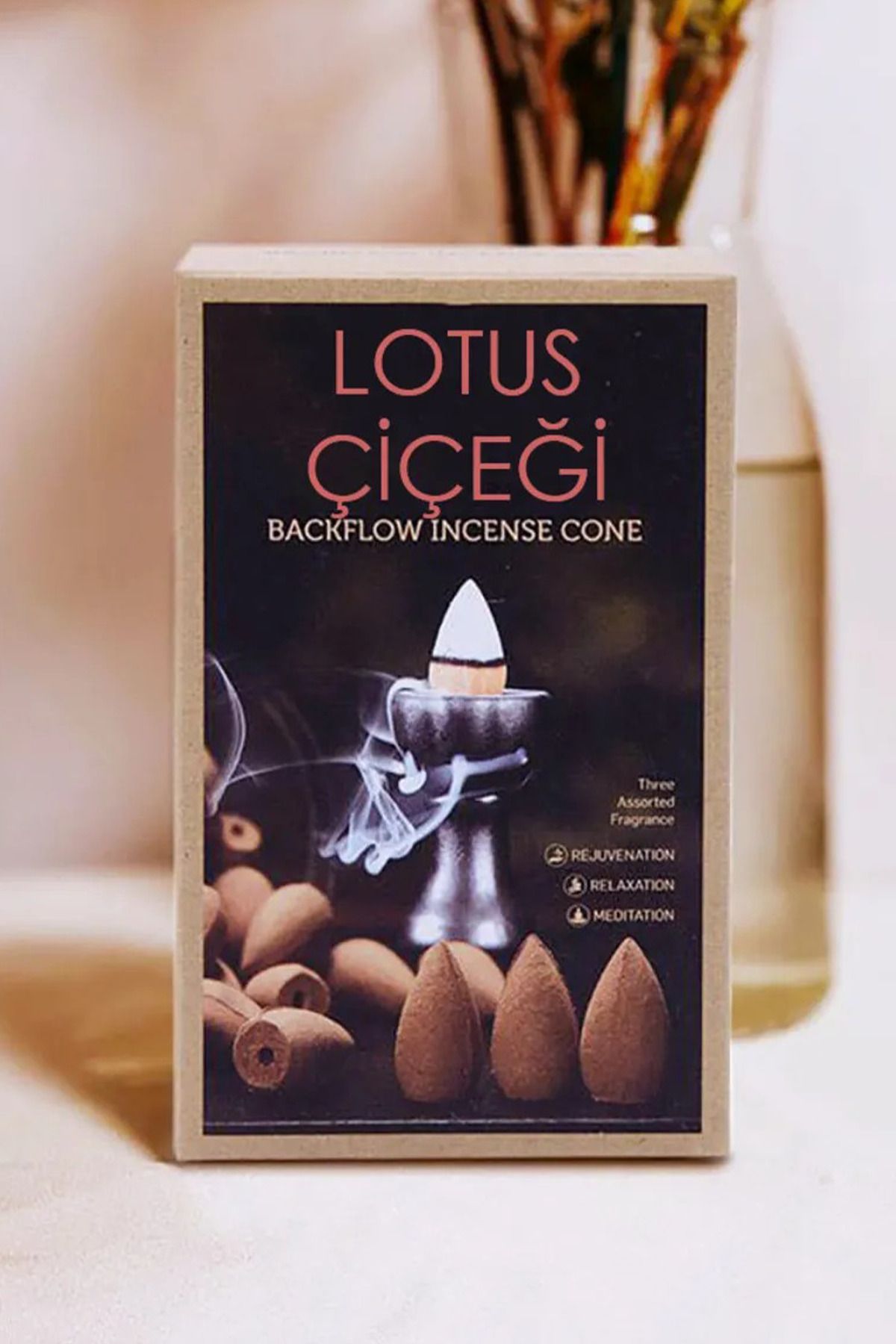 Lotus Çiçeği Kokulu 10 Adet Geri Akış Tütsü & Oda Kokusu