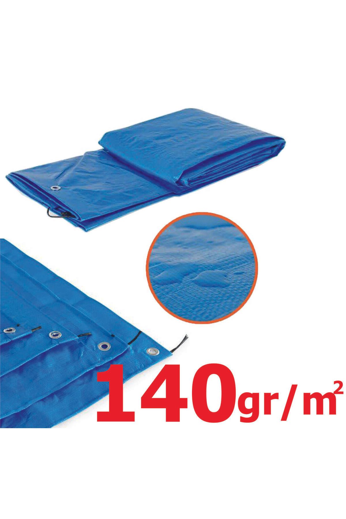 4x4 Metre Mavi Su Geçirmez Pullu Çadır Branda Tente Yağmurluk Gölgelik Mavi