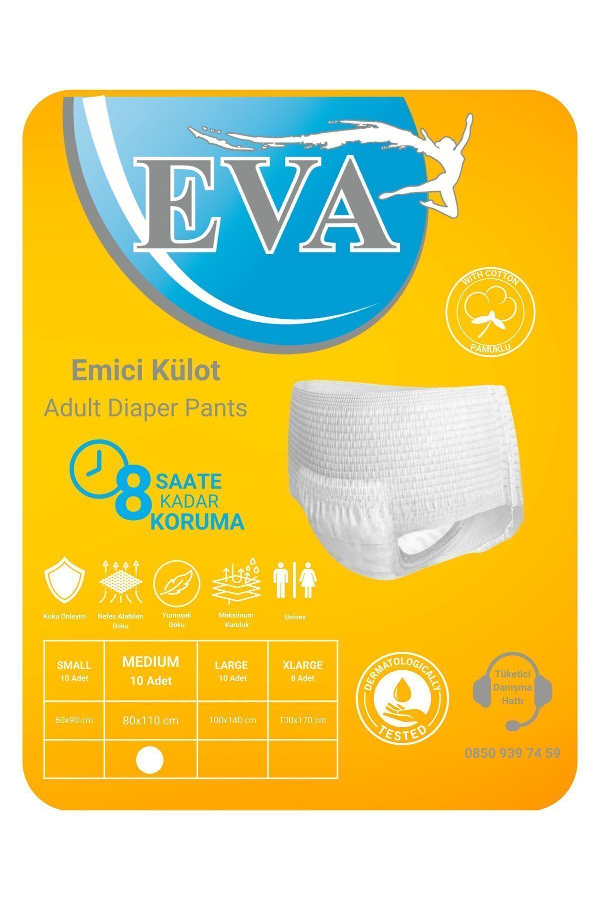 10 Lu Emici Külot Medium(80-110CM) Large(100-140CM) 1 Paket 10 Adet Large