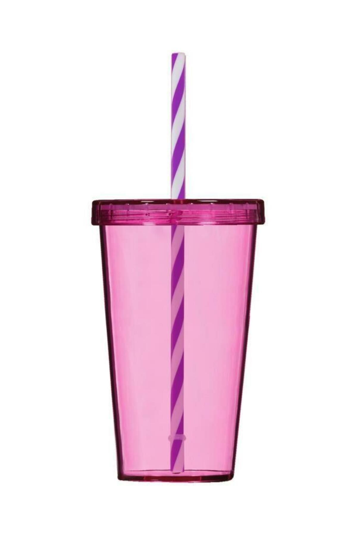 660 Cc Pipetli Bardak Pembe Renk
