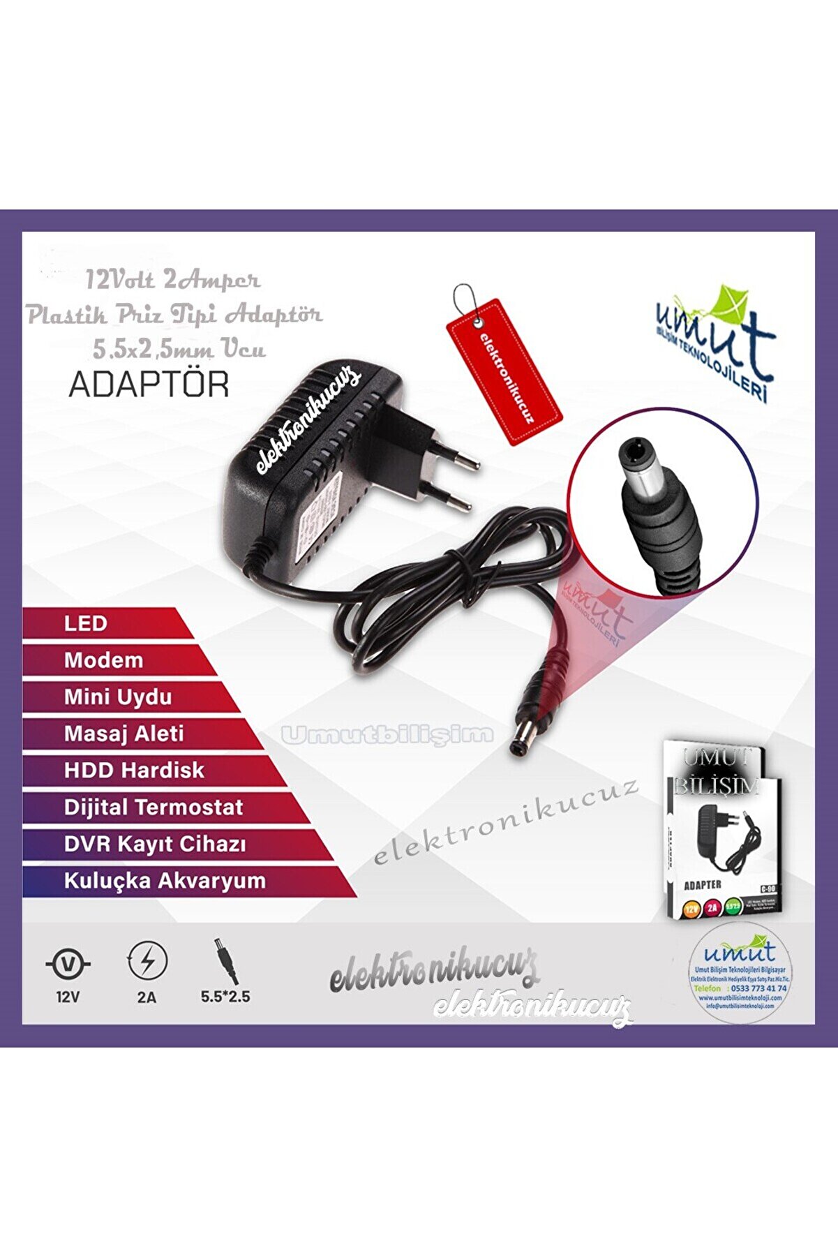 HsYn_GOLFEN BEL KEMER MASAJ ALETİ KALİTELİ SAĞLAM ARAYANLAR için 12 VOLT 2 AMPER 12V 2A Adaptörü