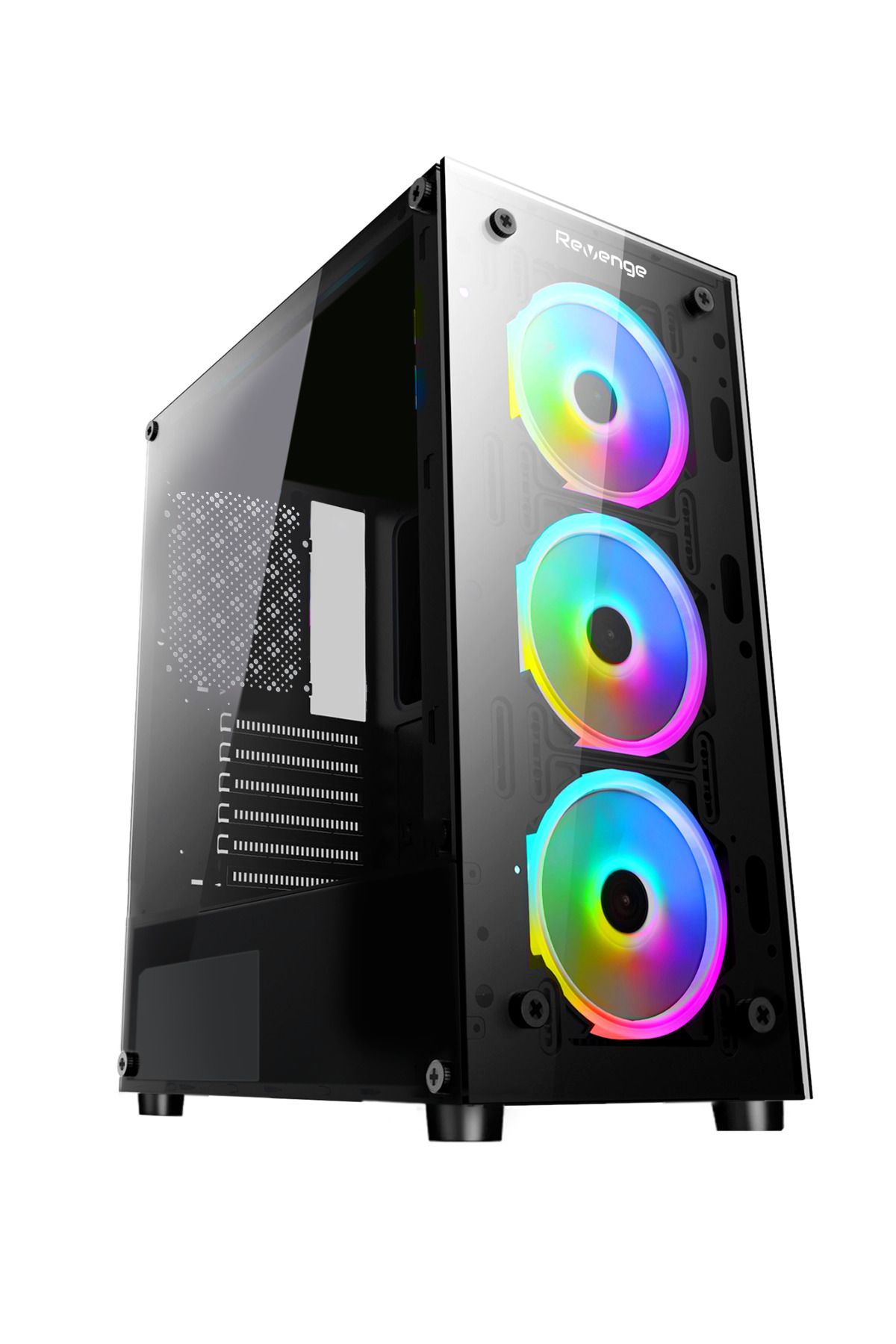 Clear 3 Fanlı Şeffaf Temperli Cam Panel Atx Gaming Oyuncu Bilgisayar Kasası