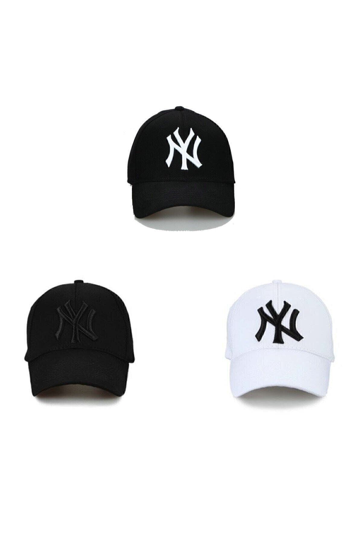 Ny New York 3'lü Unisex Set Şapka Siyah