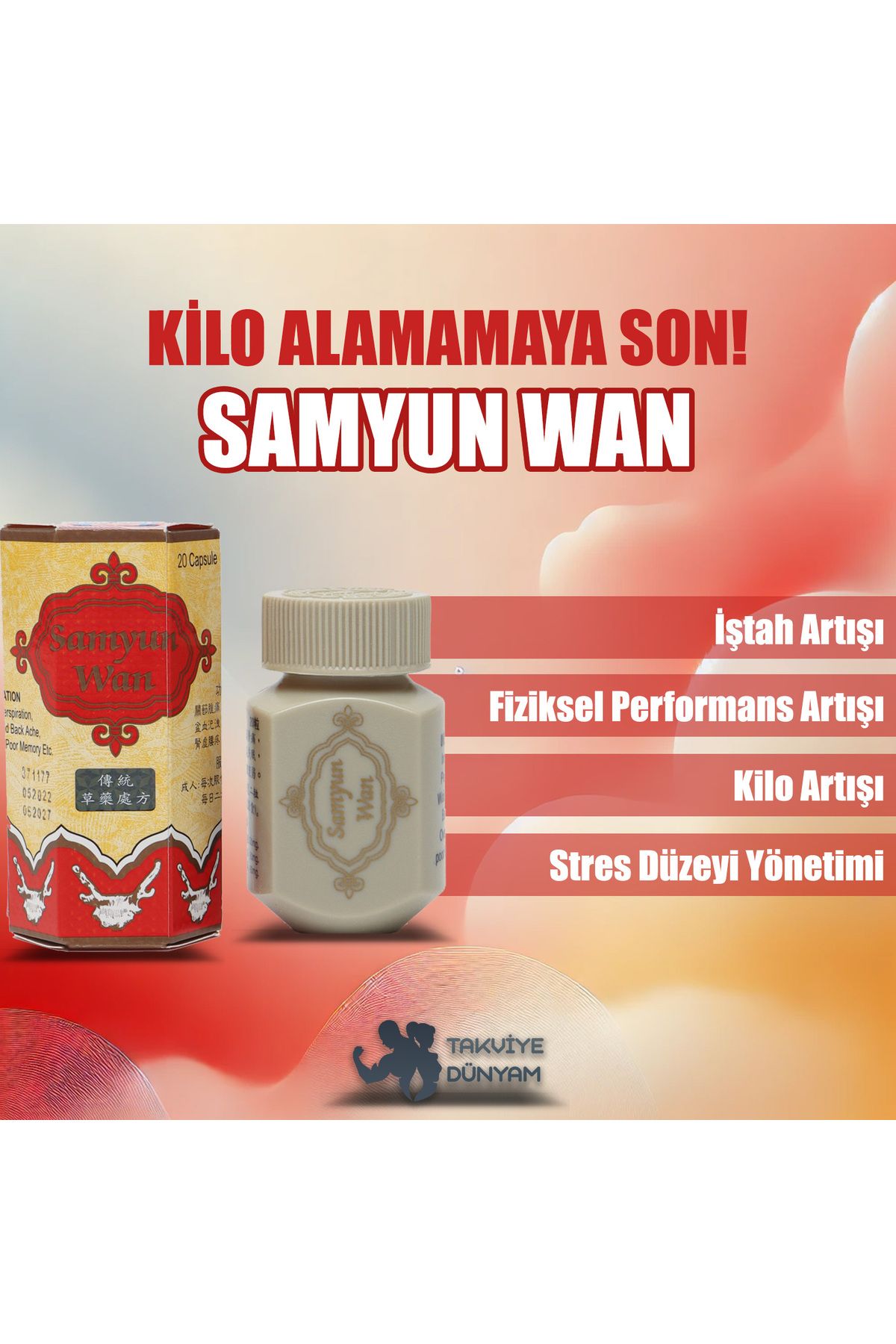 Yunwan Yun Wan En Iyi Doğal Kilo Alımı Kas Kütlesi Kazanımı (QR CHECK KODLU)