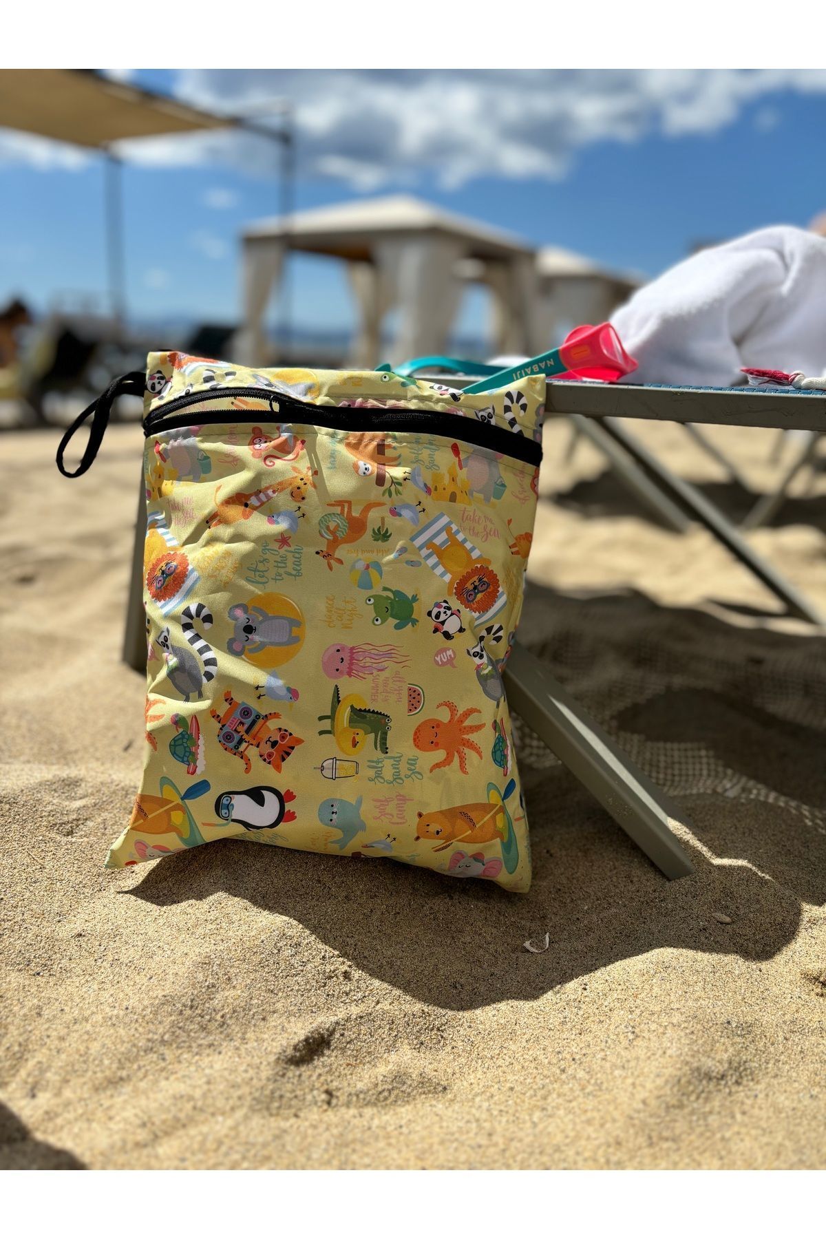 2 Adet, Ekonomik Set, 30x37cm, Summer, Su Geçirmez Islak Mayo Çantası, Torbası