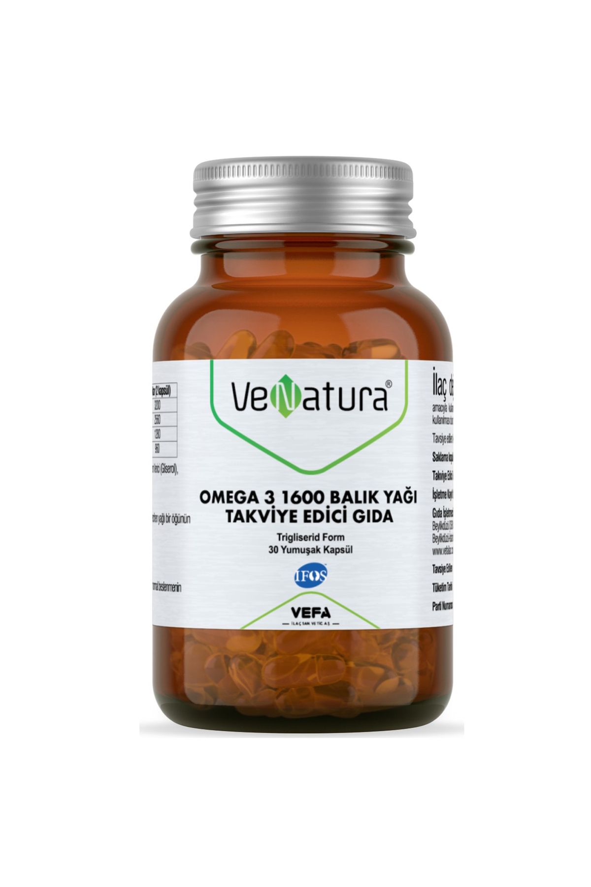 Omega 3 Balık Yağı 1600 Mg 30 Yumuşak Kapsül