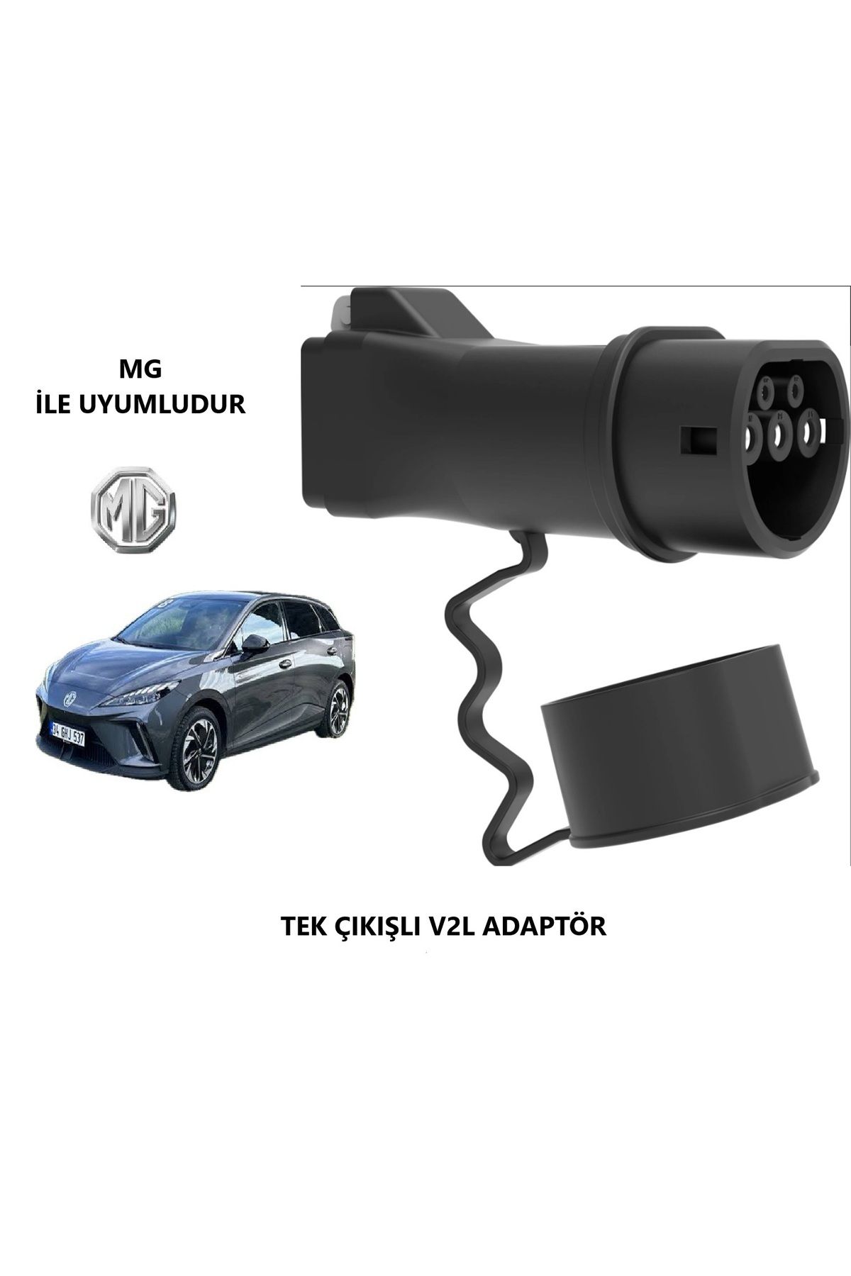 MG Elektrikli Araçlardan Güç Alın: V2L Tek Çıkışlı Adaptör
