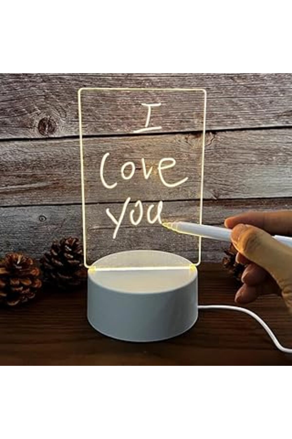 Led Çizim Tableti Gece Lambası Yazılıp Silinebilir Sevgiliye Hediye Çocuk Not Mesaj
