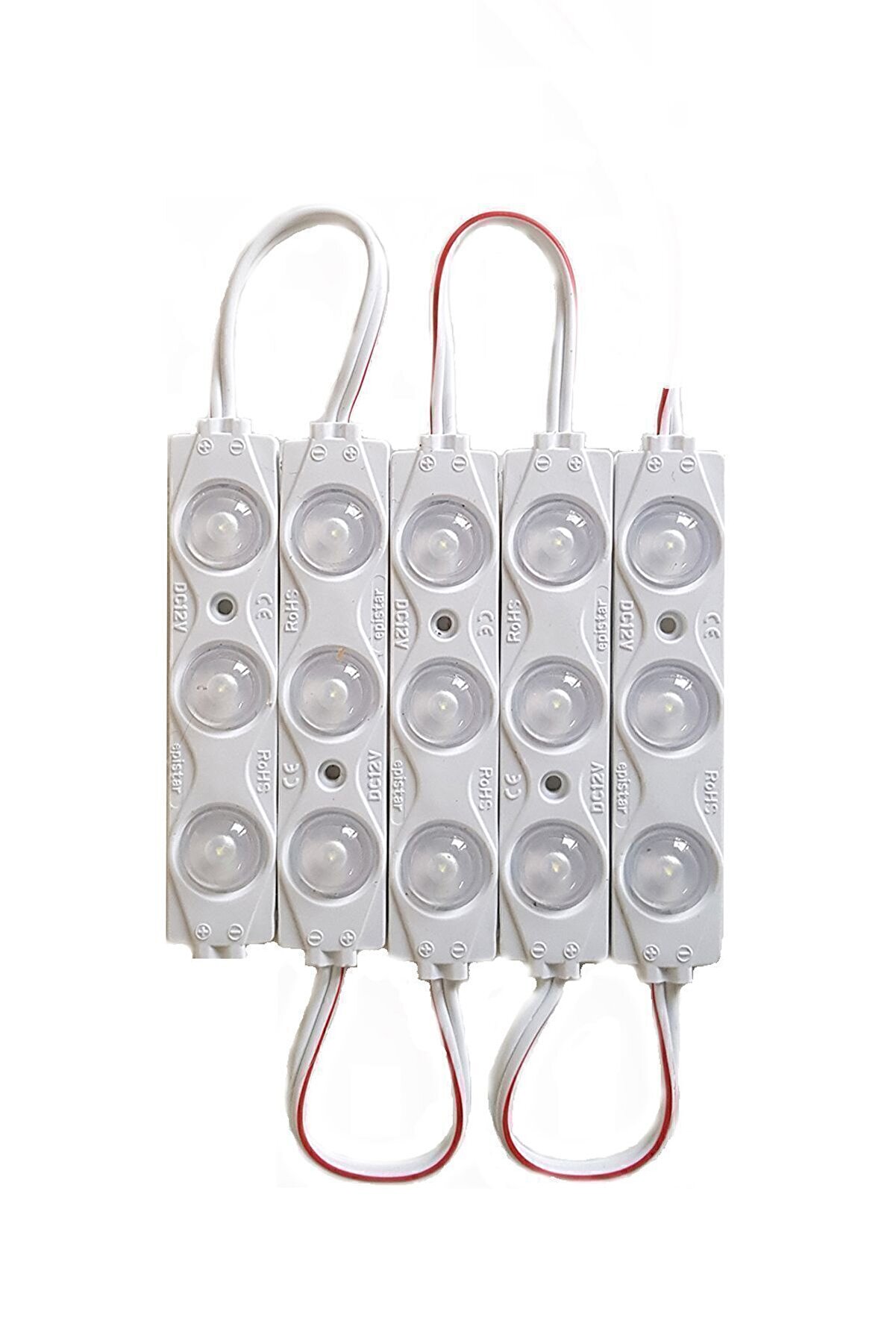 Bayırtech Mutfak Dolabı Tezgah Vitrin Içi Aydınlatma Modül Led Beyaz Işık 5’li Adaptörsüz Anahtarsız