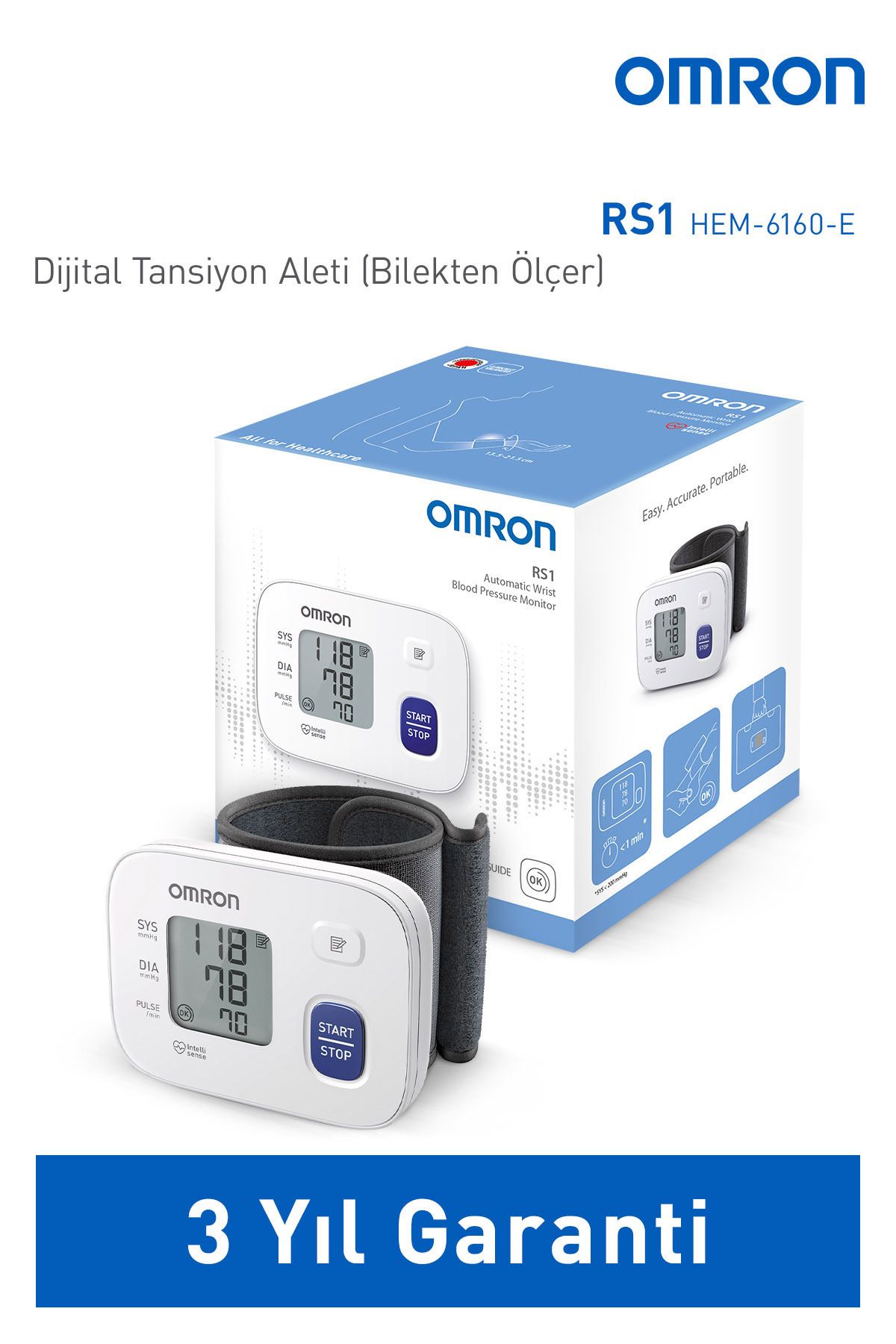 Rs1, Kolay Taşınabilir Bilekten Ölçer Tansiyon Aleti