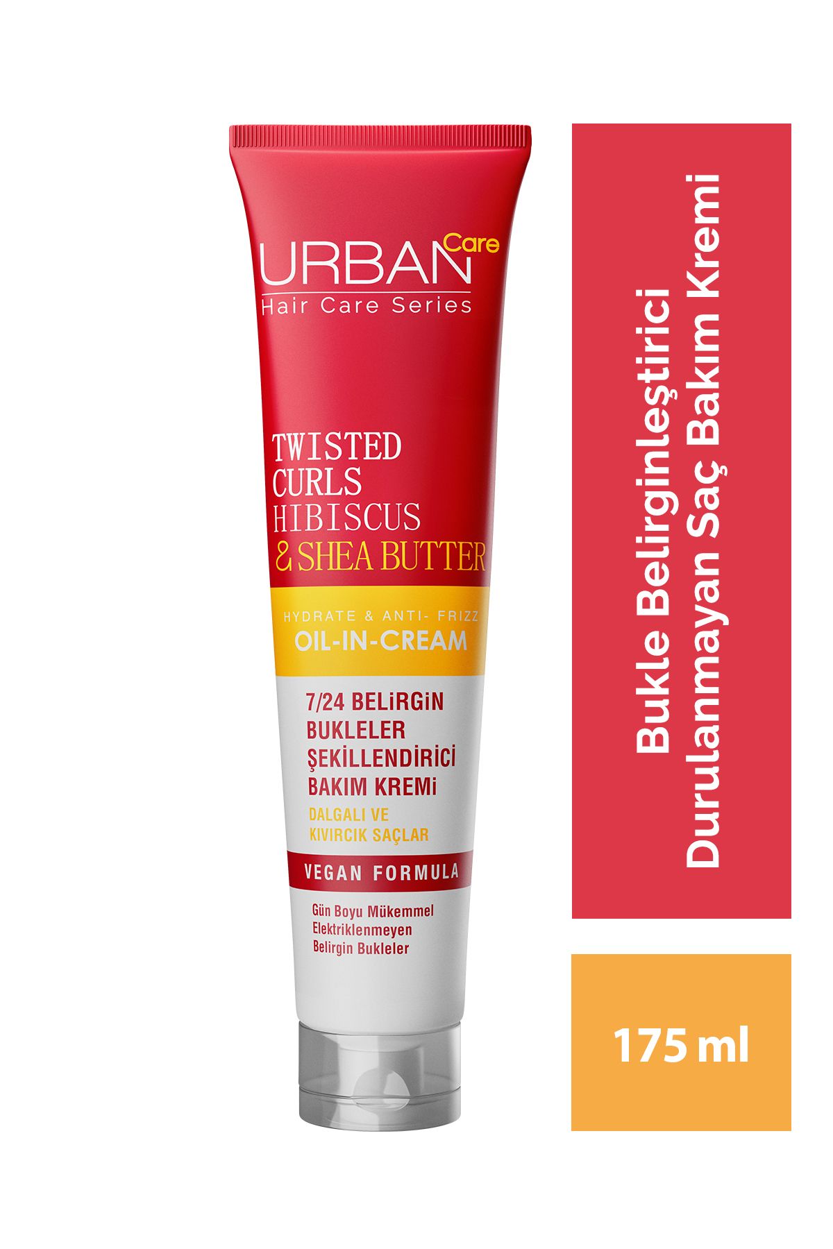 Hibiscus & Shea Butter Kıvırcık ve Dalgalı Saçlara Özel Durulanmayan Bakım Kremi-vegan-175ml