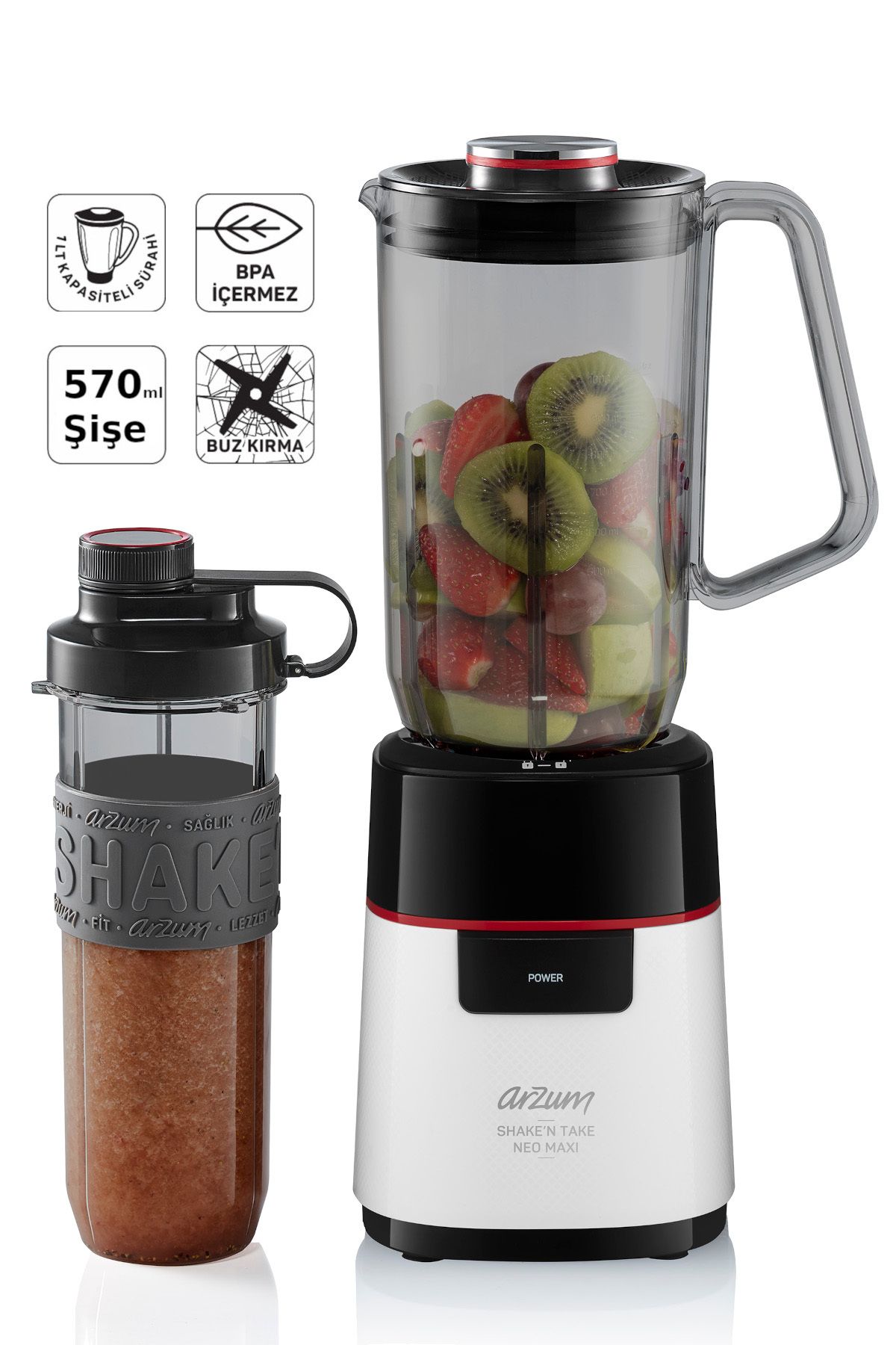 Ar1174-b Shake'n Take Neo Maxi Kişisel Smoothie Sürahi Blender - Beyaz