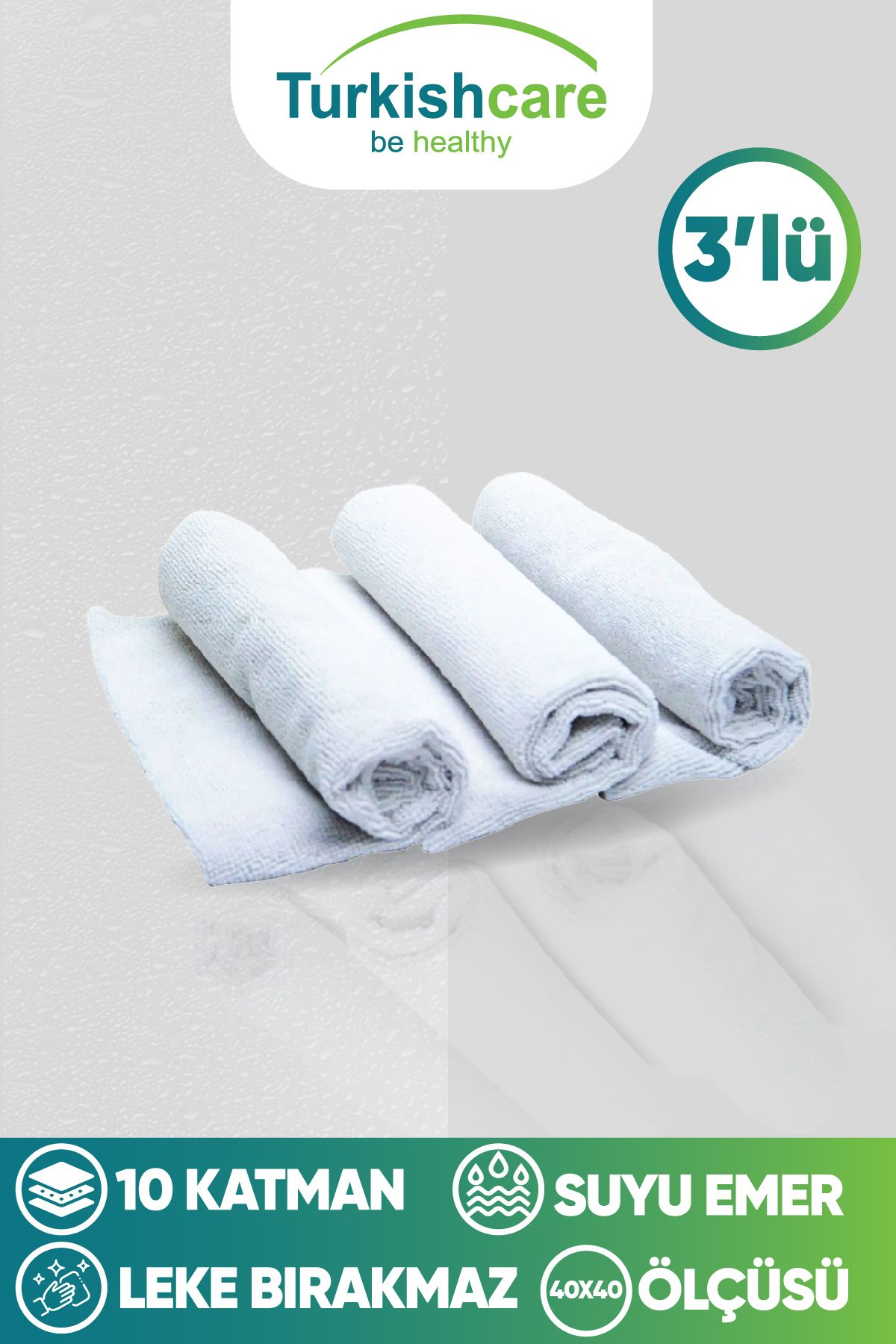 3’lü Ithal Mikrofiber Sihirli Bez Seti Cam Mutfak Ve Oto Temizlik Bezi