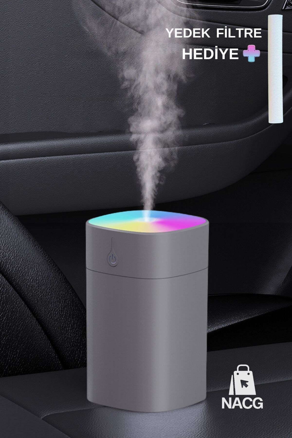 H2O Humidifier 400 Ml Ulrasonik Hava Nemlendirici Buhar Makinesi Ve Aroma Difüzörü H2o 4507