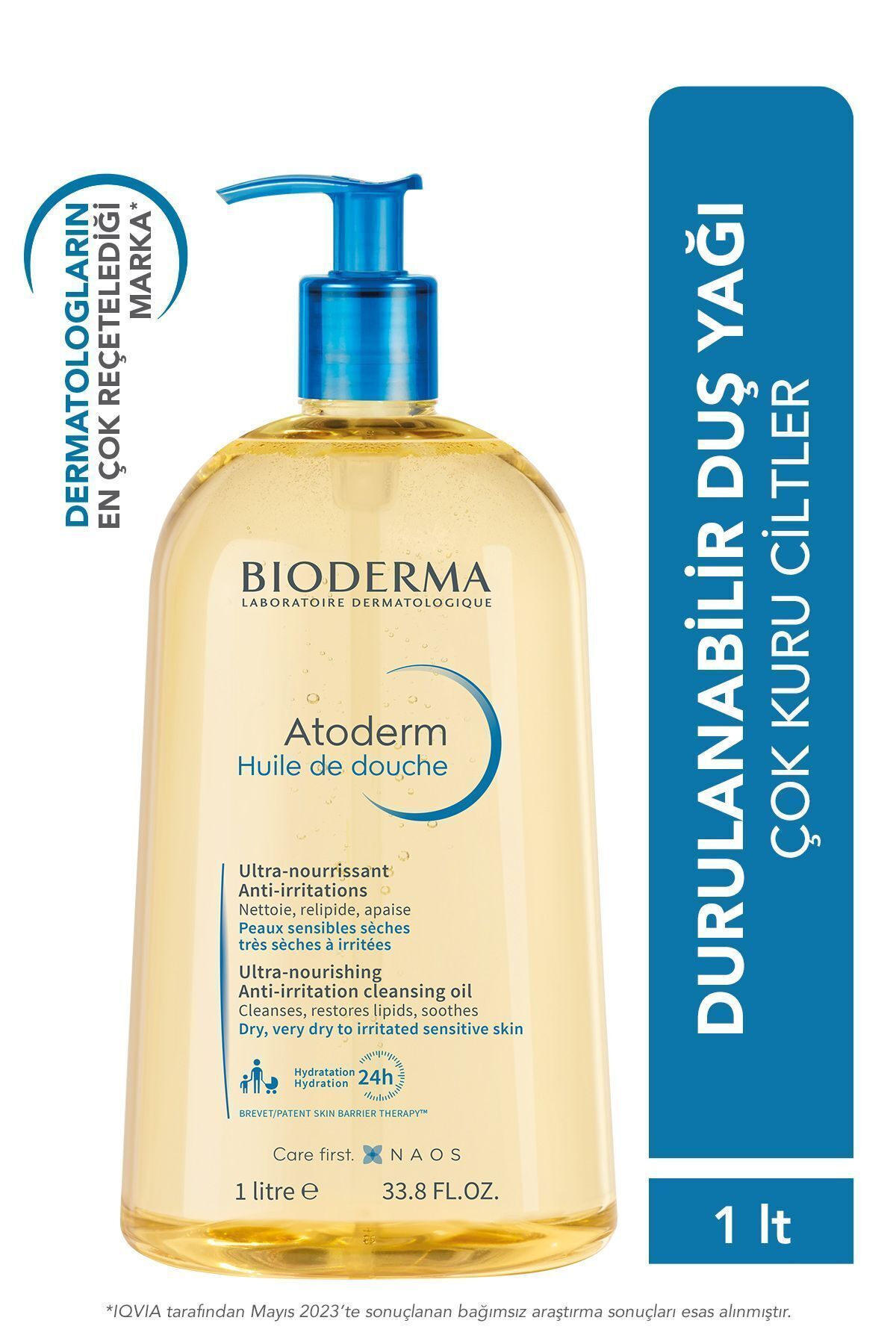 Atoderm Shower Oil Kuru Cilt Nemlendirici ve Besleyici Duş Yağı Niasinamid Bebek Çocuk Yetişkin 1 Lt