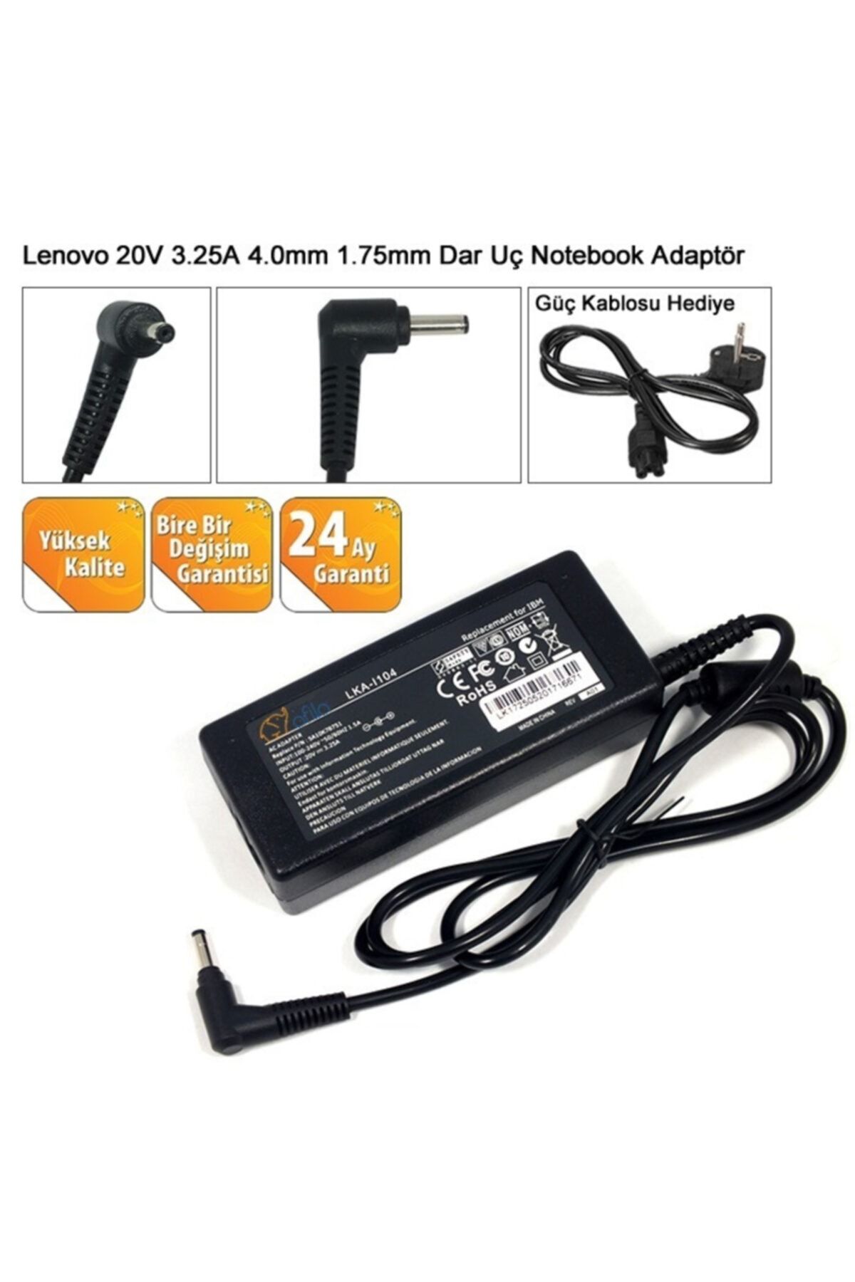 Ideapad 100s-11ıby ( 80r2 ) 20v 2.25a 45w Laptop Şarj Aleti ( Adaptör )