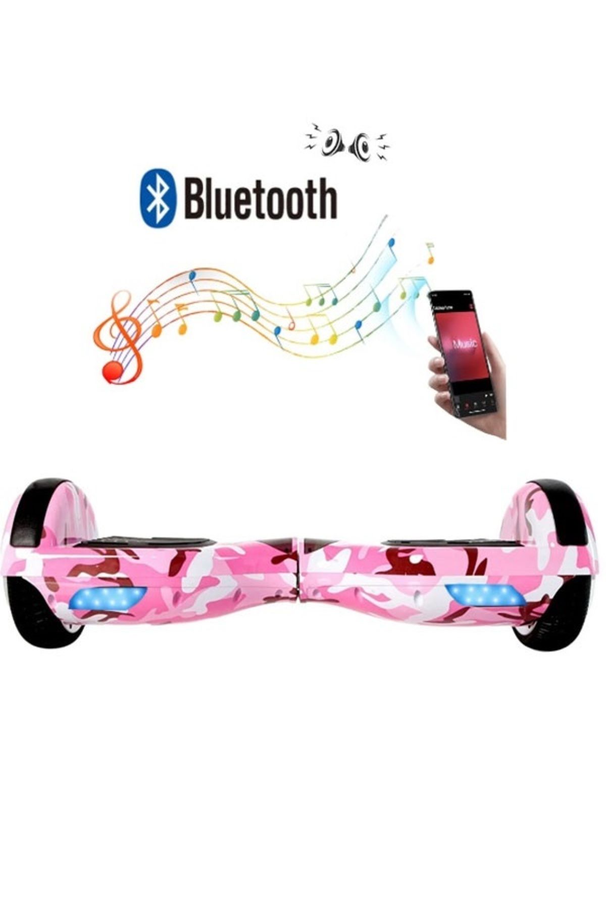 Elektrikli Kaykay Hoverboard Bluetooth Hoparlörlü 6.5 İnç Grafiti D05