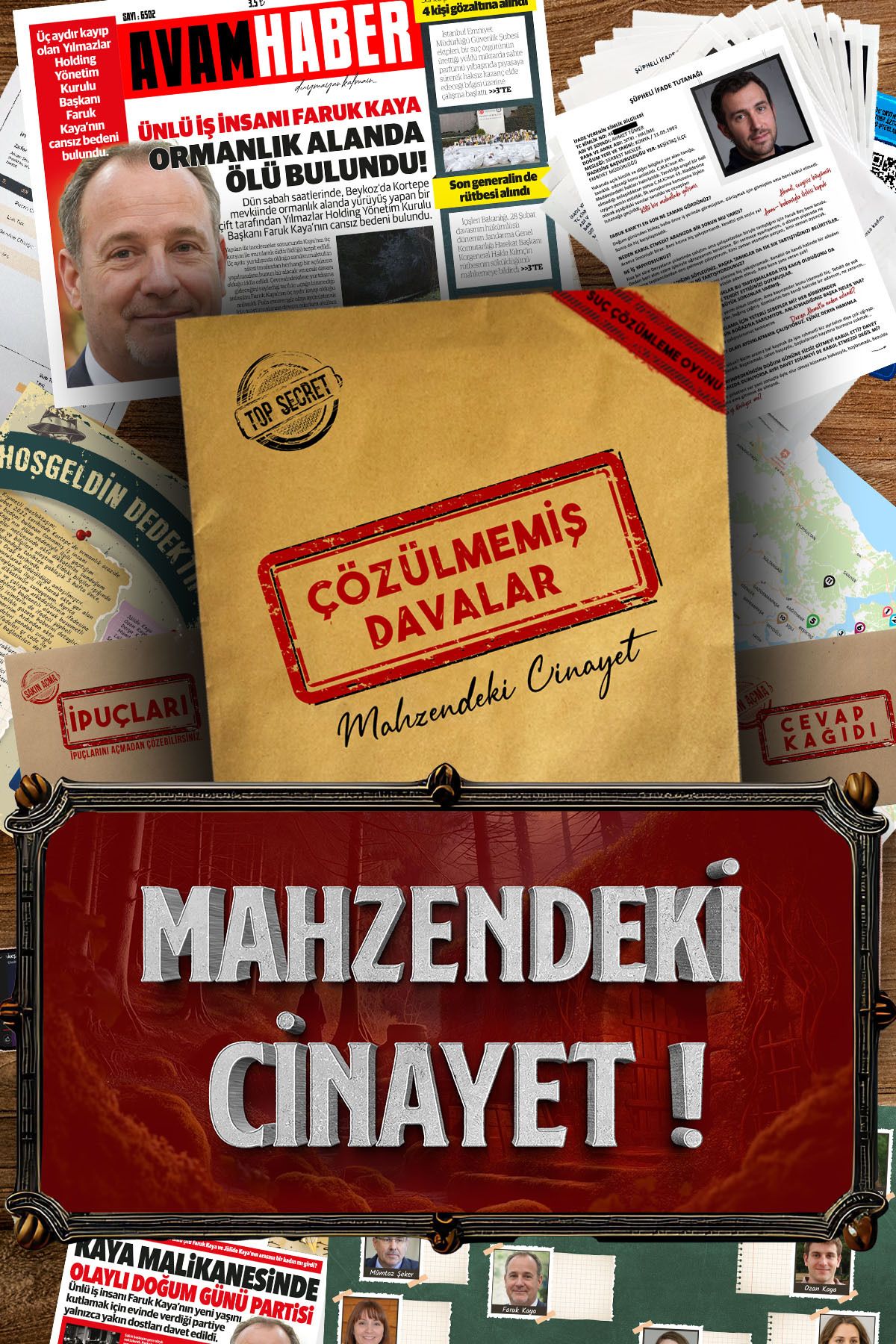 Dedektif Oyunu Mahzen Cinayet Dedektiflik Oyunu Katil Kim Dava Çözme Oyunu Dedektif Oyunu Kutu Oyunu