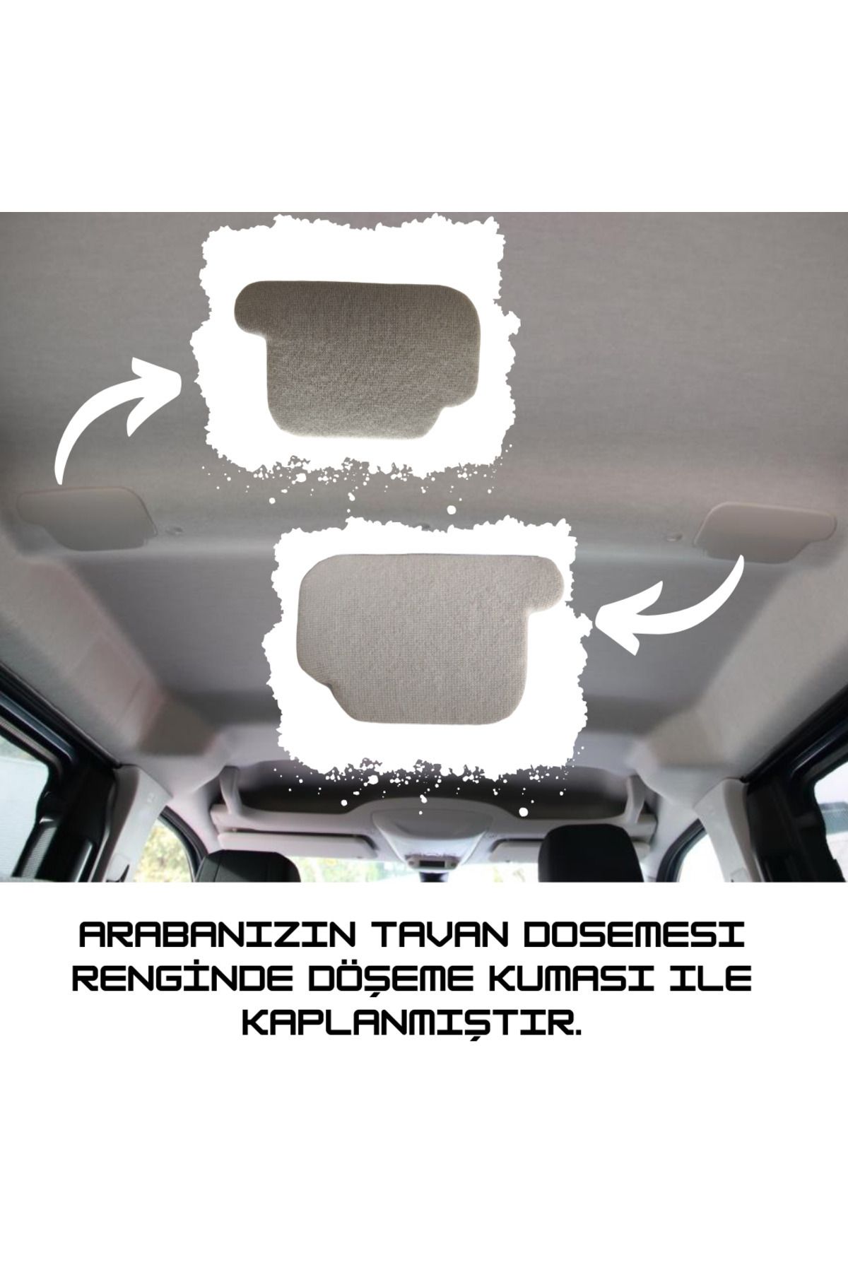 Rifter-Berlingo-Proace City-Doblo-Opel Cam Tavansız Ara Bölme Demiri Kapakları 2 Adet Kumaşı Kaplı