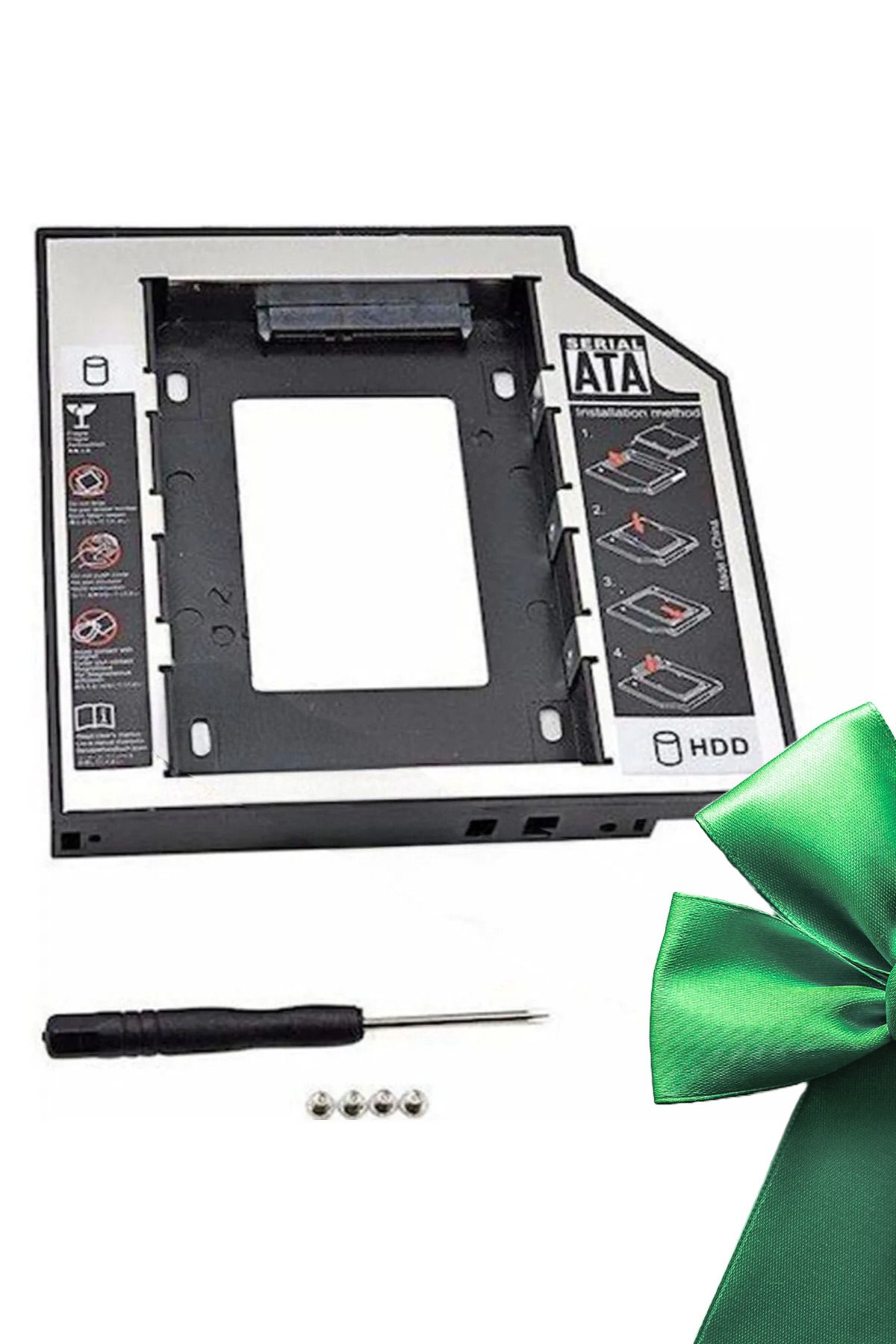 Qpart 9.5mm Sata Hdd Harddisk Caddy Kızak Kutu Laptop Ssd Notebook Ikinci Hdd Takma