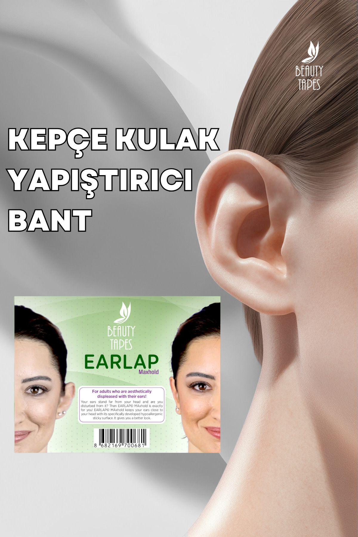 Earlap Max Hold Kozmetik Kepçe Kulak Düzeltici Bant, Kepçe Kulak Bandı, Kulak Bandı