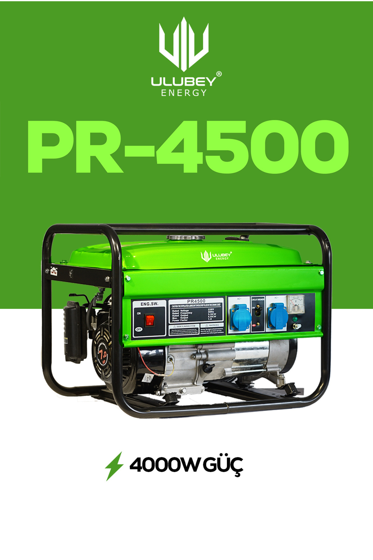 Pr-4500 4000w 7hp Benzinli Jeneratör Bakır Sargılı