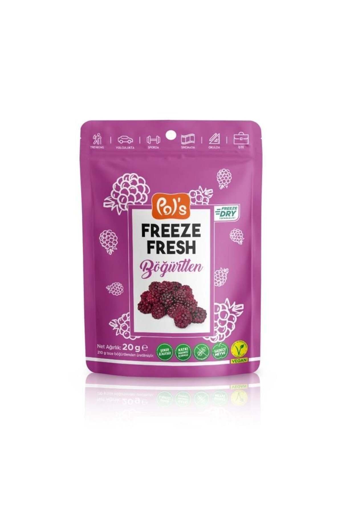 Pol s Freeze Fresh Dondurularak Kurutulmuş Böğürtlen 20 g