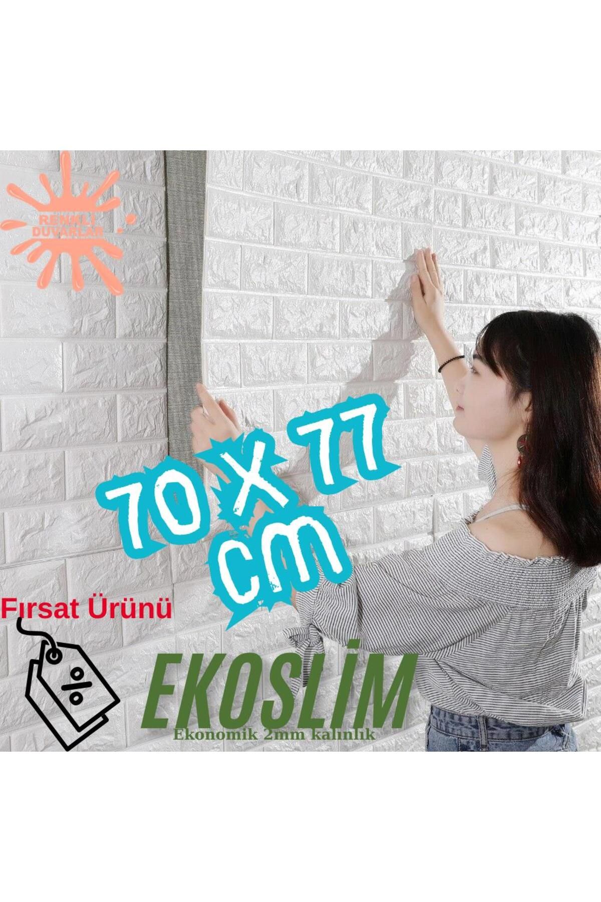 Yapışkanlı Ekoslim 70x77cm 1 Adet Silinebilir Ofis Salon Kaplama Sünger 2mm Duvar Paneli Kağıdı