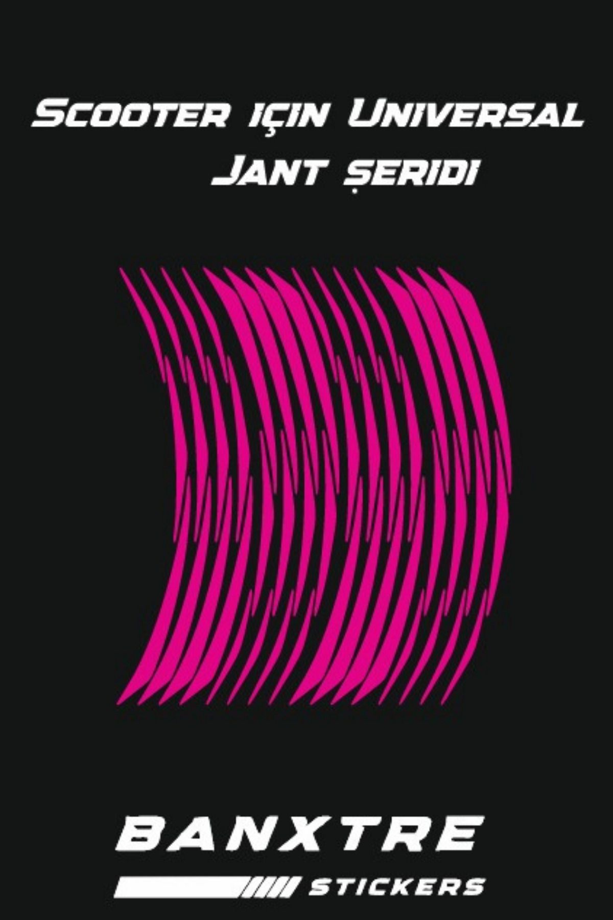 Scooter Jantı için Universal Tüm Scooterlara Uyumlu Jant Şeridi Sticker Seti